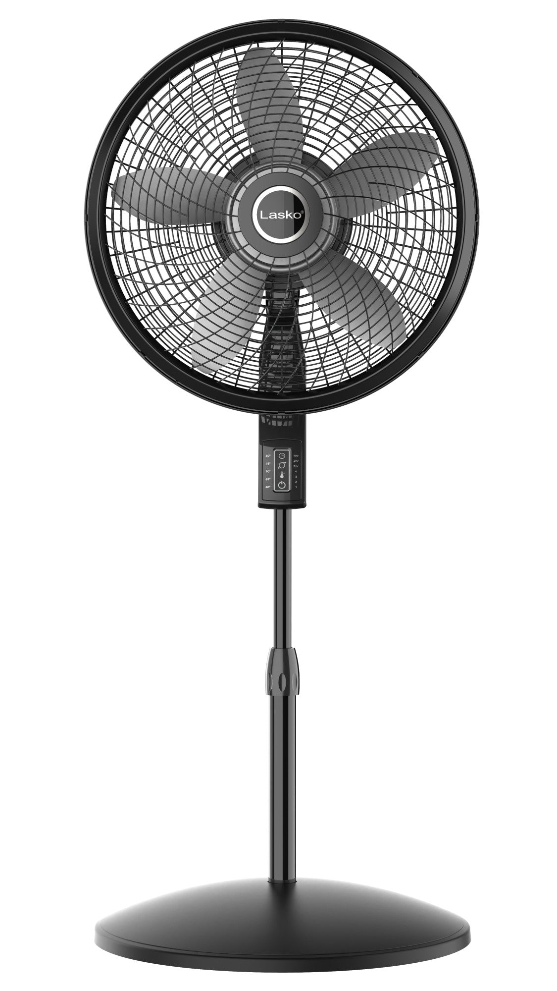 Lasko 18 Pedestal Fan: Oscillating. 4-Speed. Remote. Timer. Thermostat. Black - Image 3
