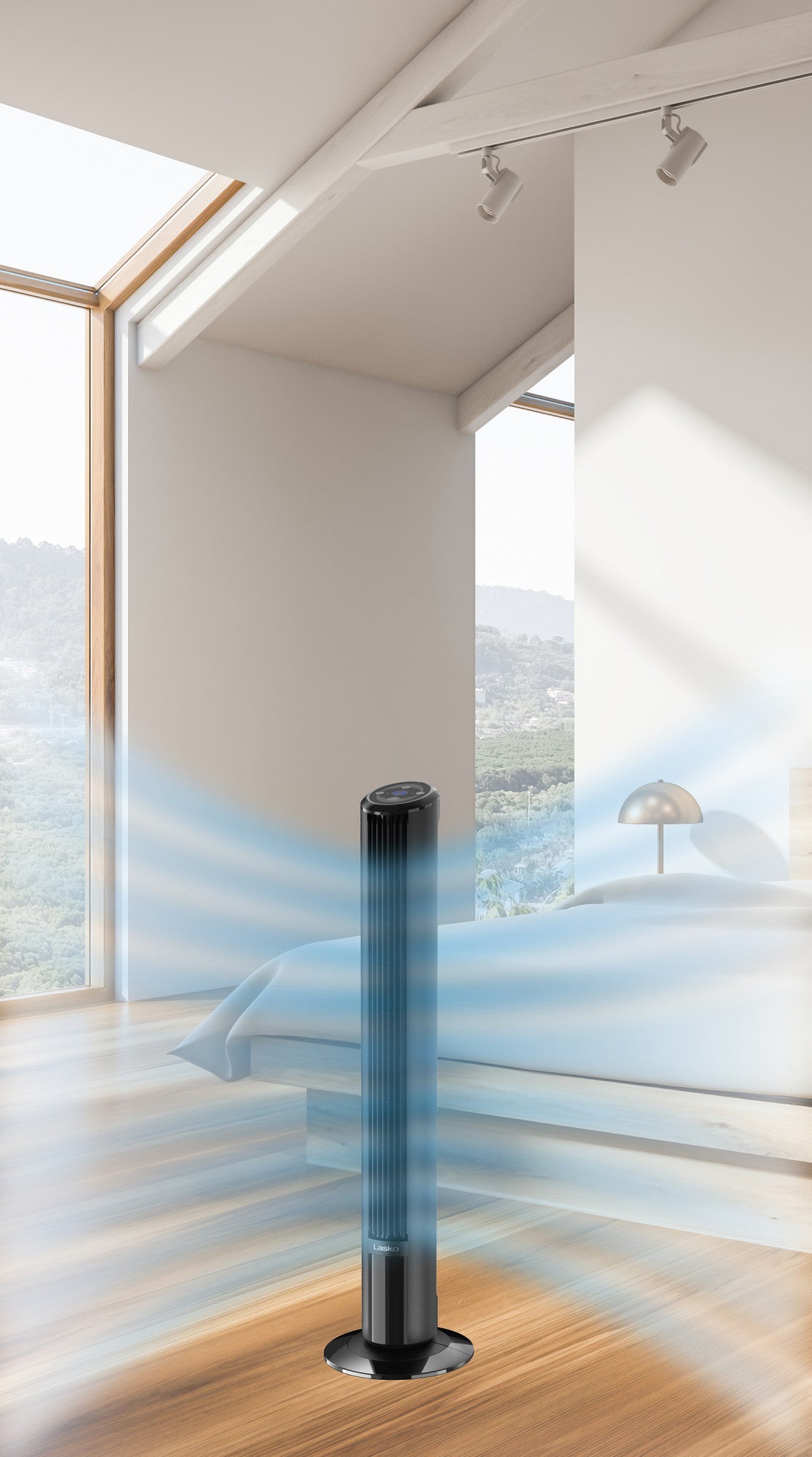 Lasko SlimForce 42 Tower Fan: Oscillating. 4-Speed. Remote. Timer. Black - Image 17