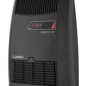 Lasko 13 Ceramic Console Space Heater: 2 Heat Settings. Timer. Thermostat. Black