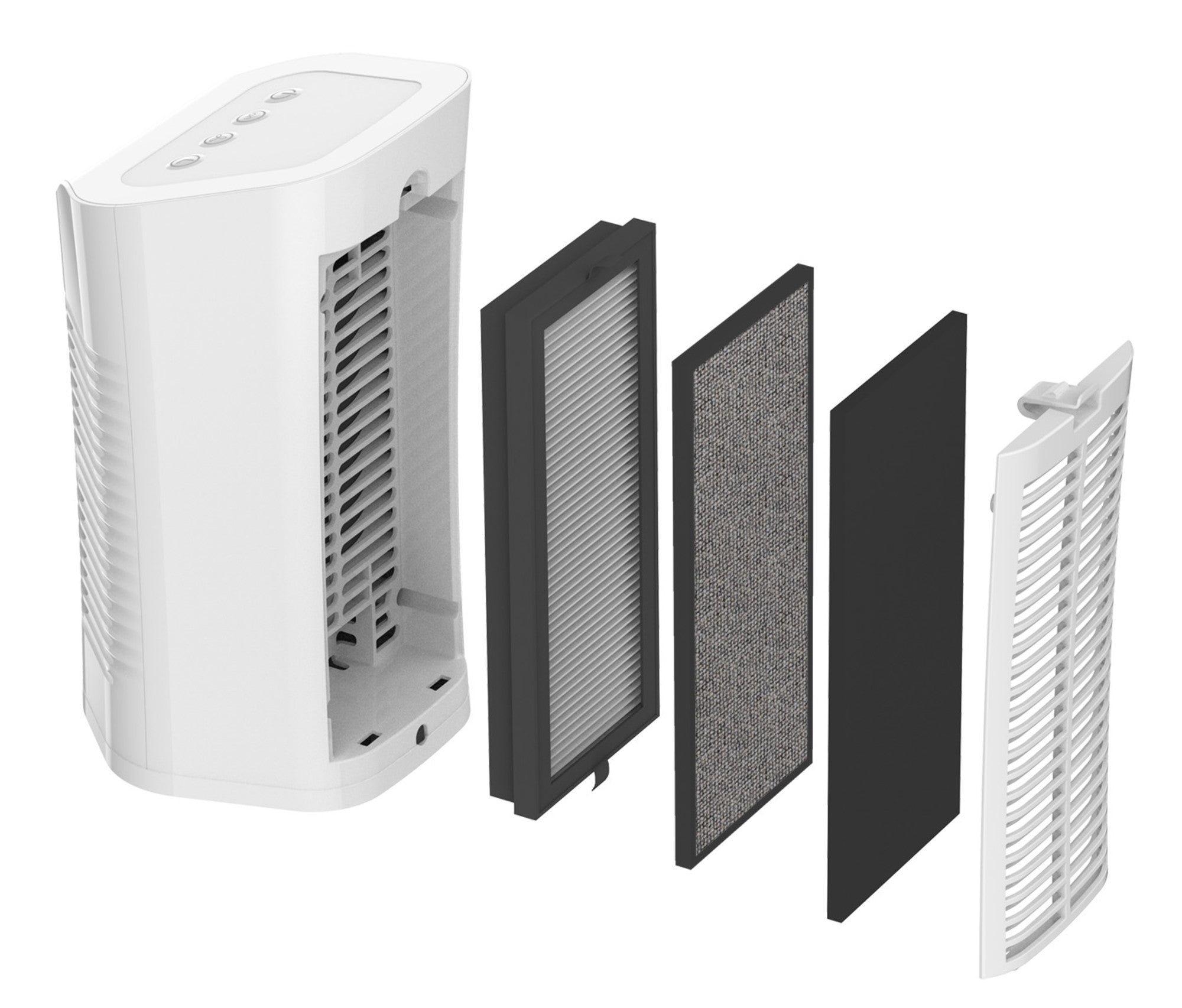 Lasko HF11200 HEPA 11 Table Top Air Purifier (3-speed 3-stage filtration. white) - Image 3
