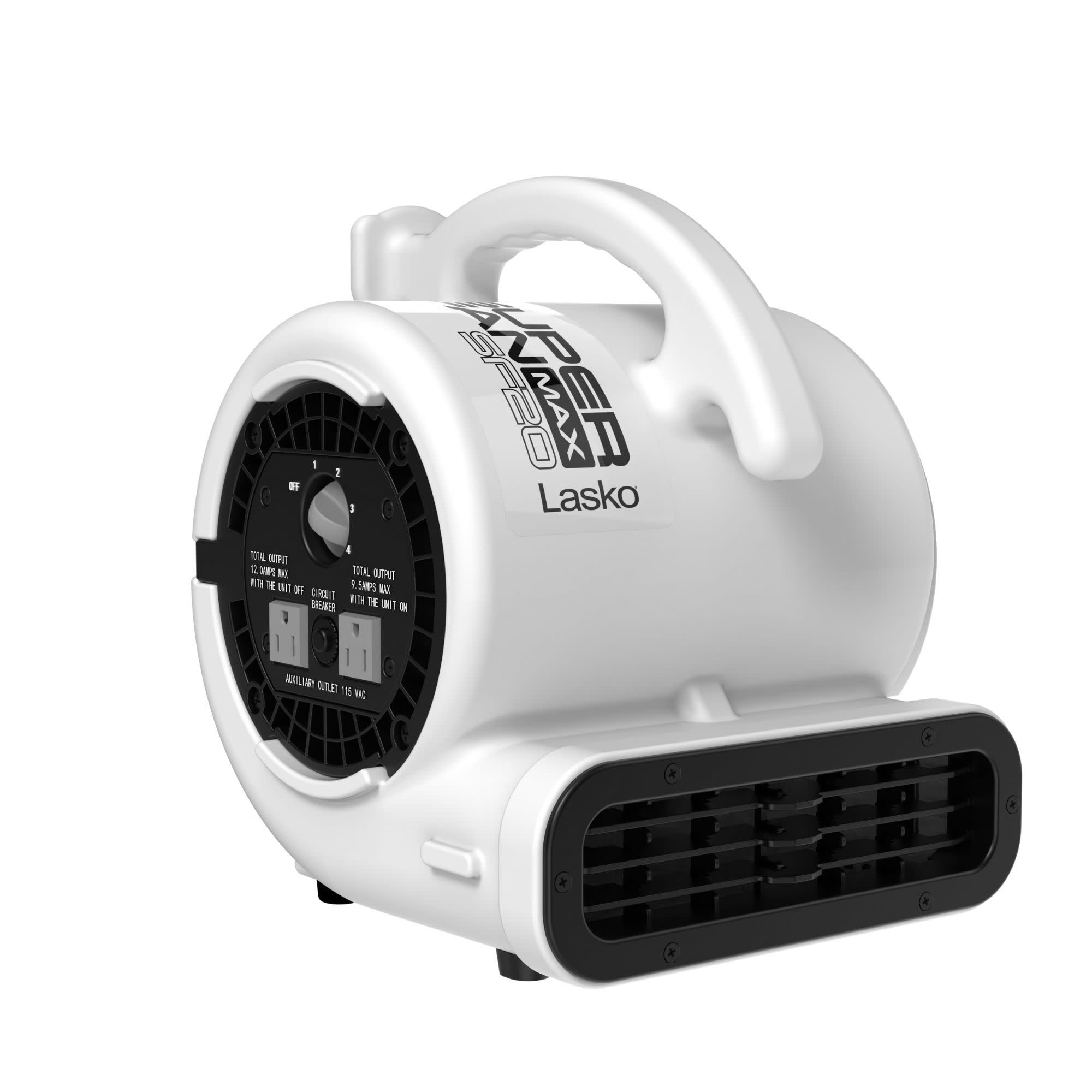 Lasko Super Fan Max 13 Air Mover Fan: 4-Speed. High Velocity. 2 Outlets. White - Image 15