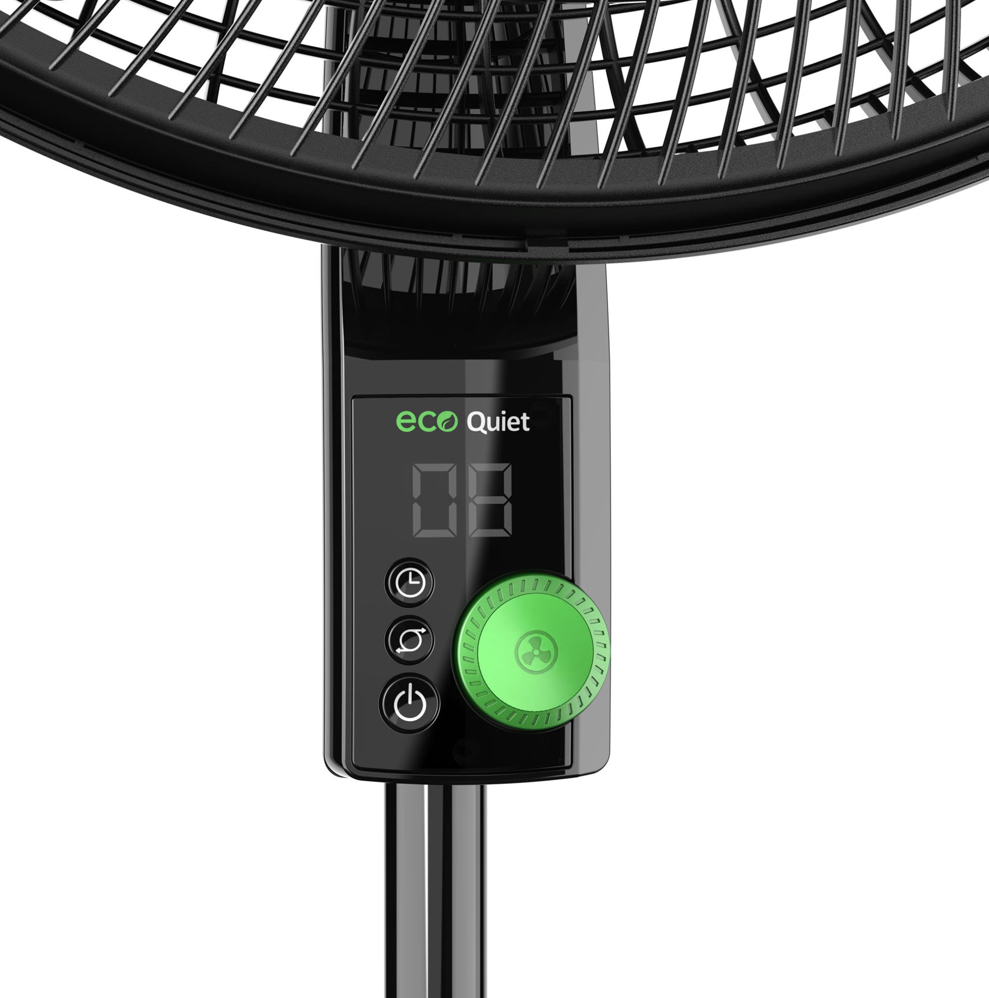 Lasko EcoQuiet 18 DC Pedestal Fan: Oscillating. 12-Speed. Remote. Black - Image 8