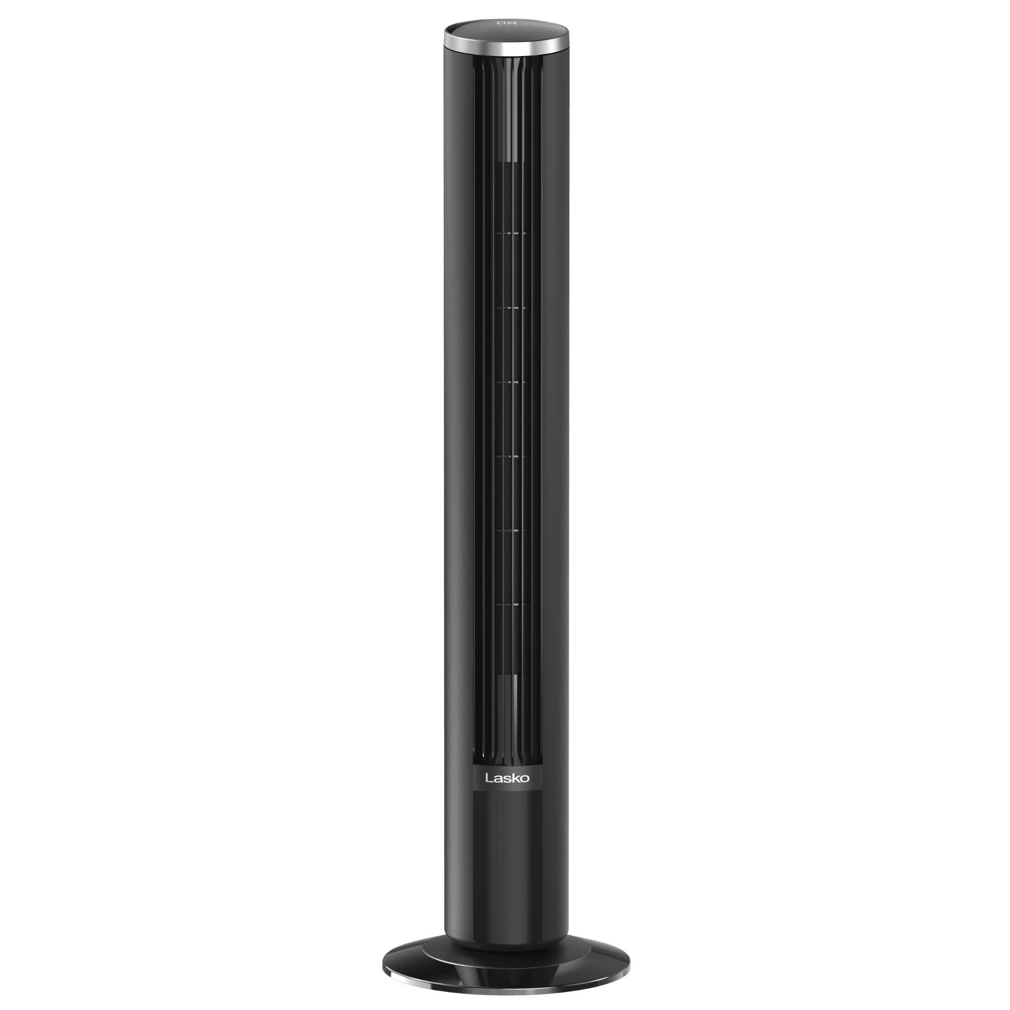 Lasko 42 DC Tower Fan: Oscillating. 12-Speed. Remote. Timer. Black - Image 10