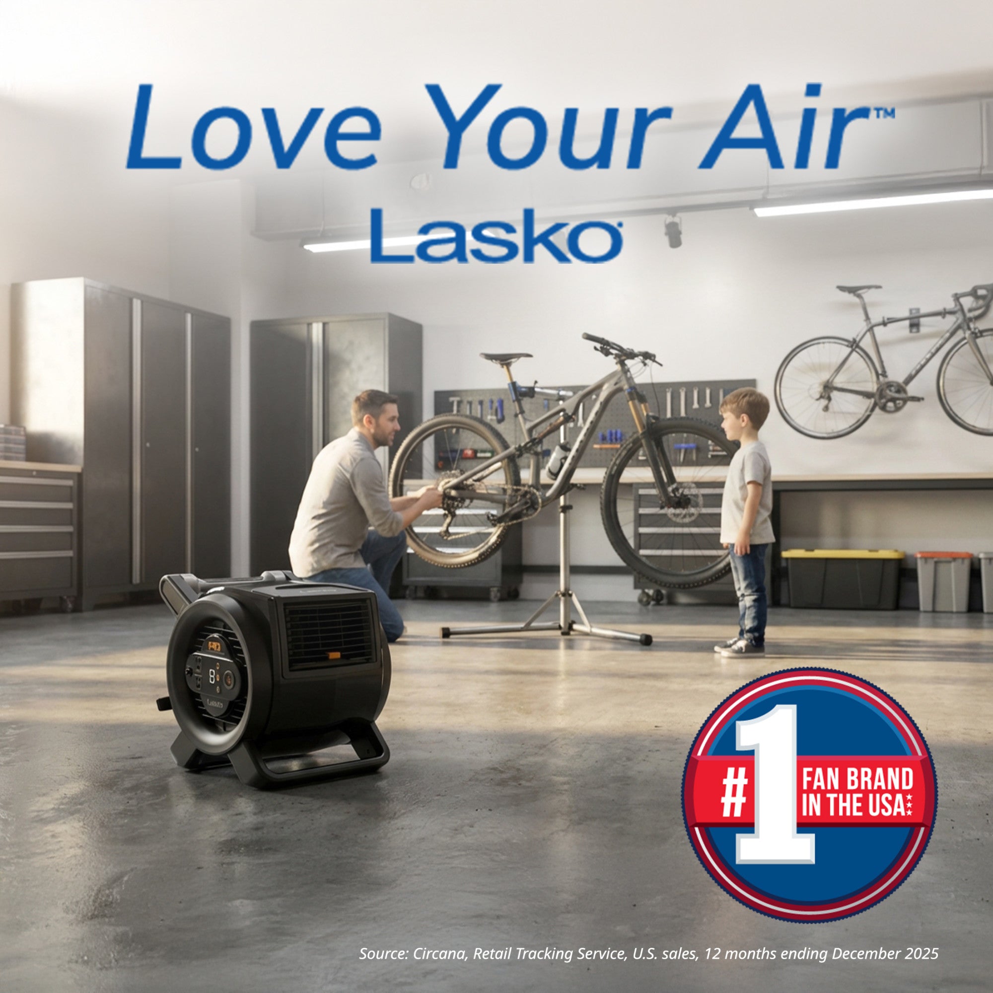 Lasko 14 DC Air Mover Blower Fan: 9-Speed. High Velocity. 2 Outlets. Pivoting. Black - Image 8