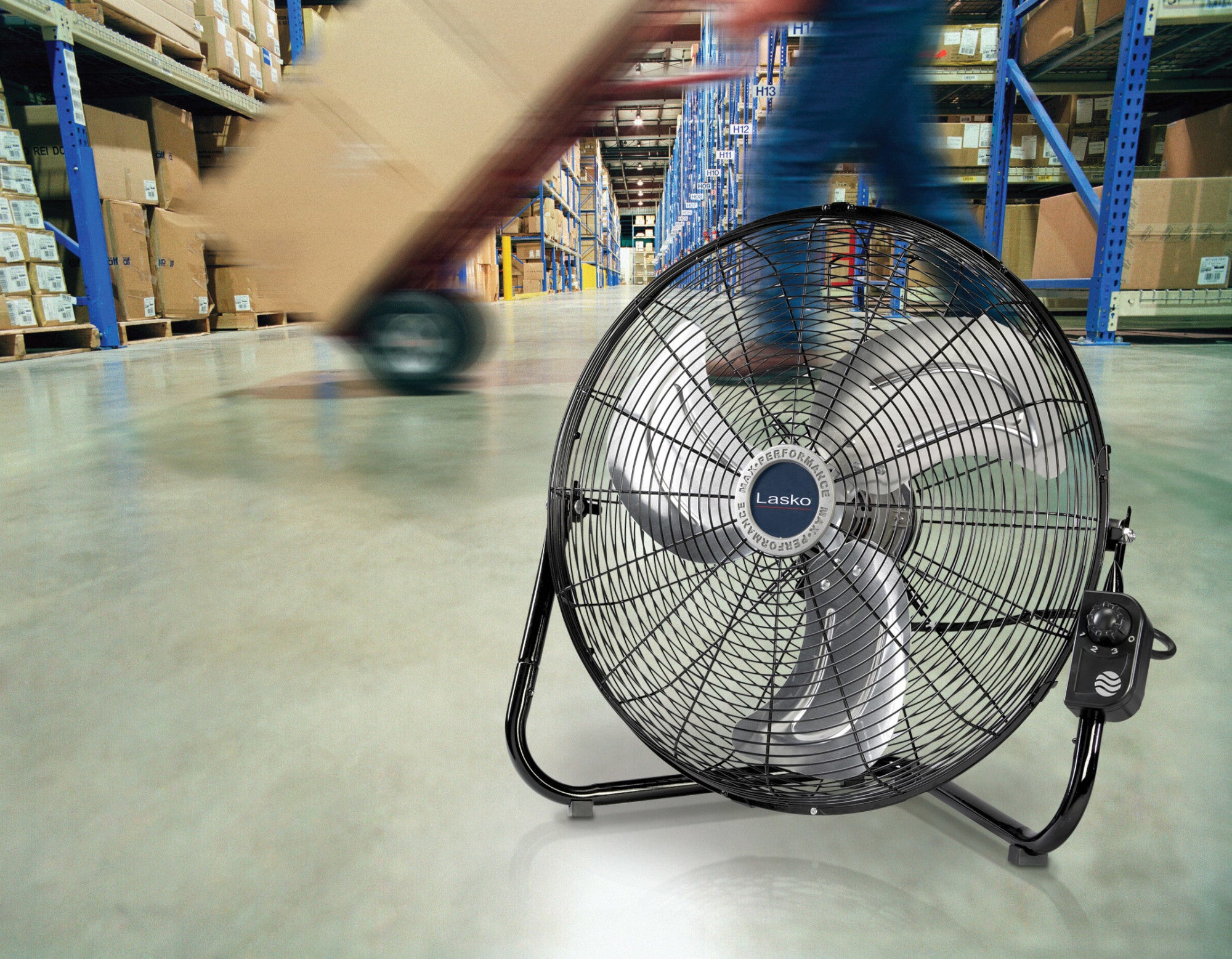 Lasko 20 High Velocity Floor Fan: Wall Mount. 3-Speed. Pivoting. Black - Image 10