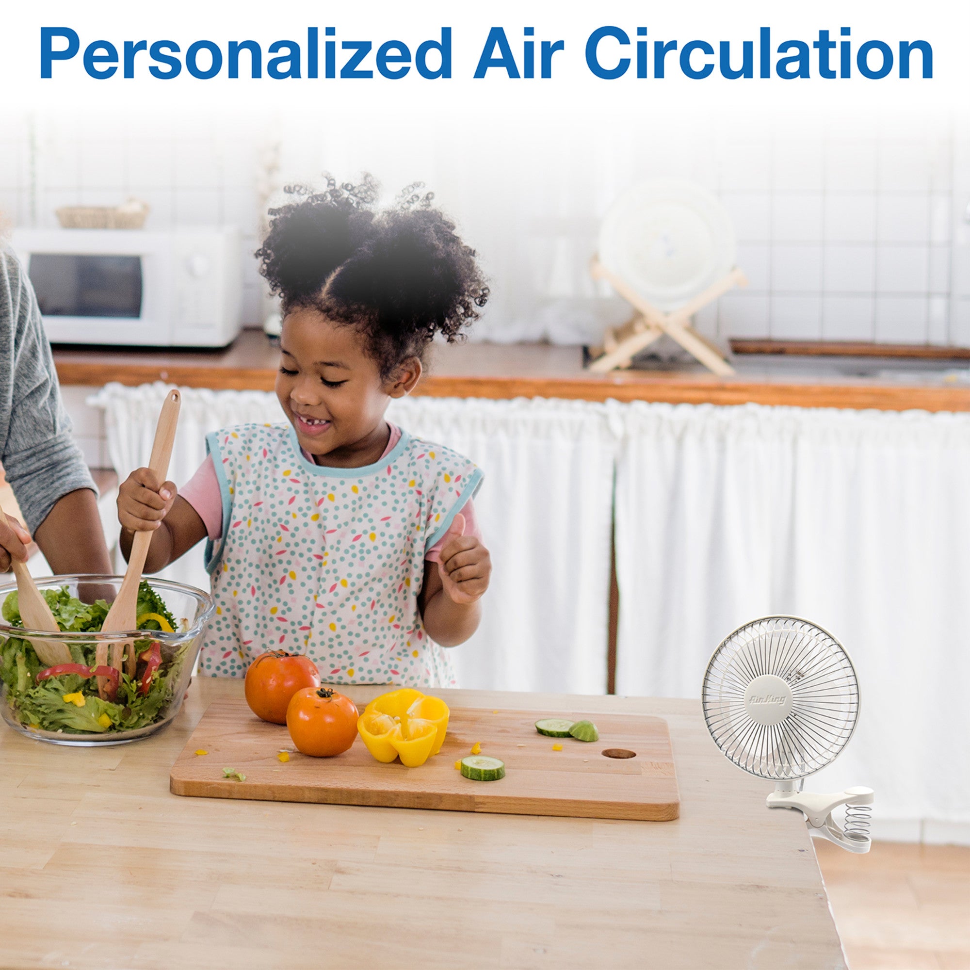 Air King 6 Commercial Grade Clip-On Fan: 2-Speed. Pivoting. White - Image 9