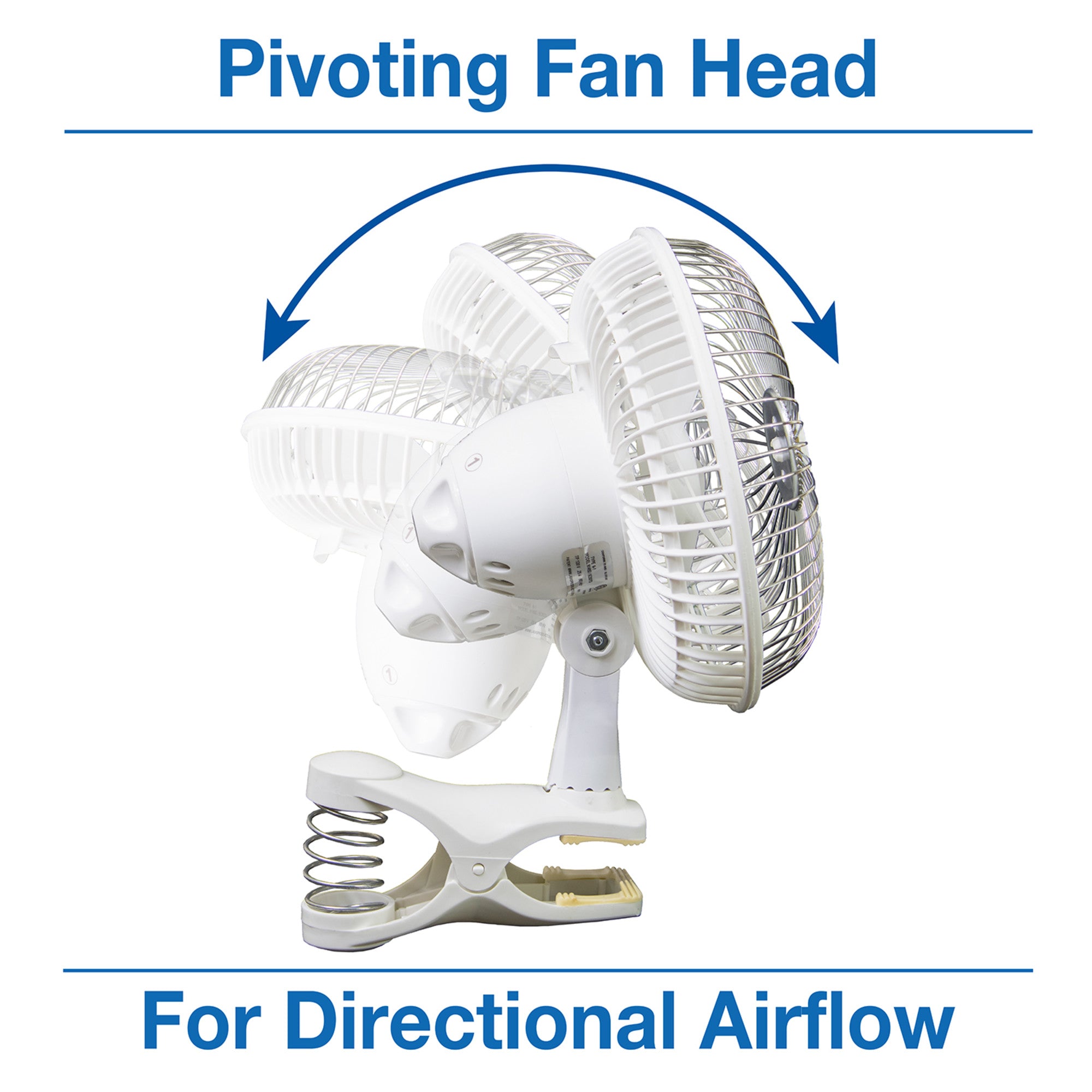 Air King 6 Commercial Grade Clip-On Fan: 2-Speed. Pivoting. White - Image 8