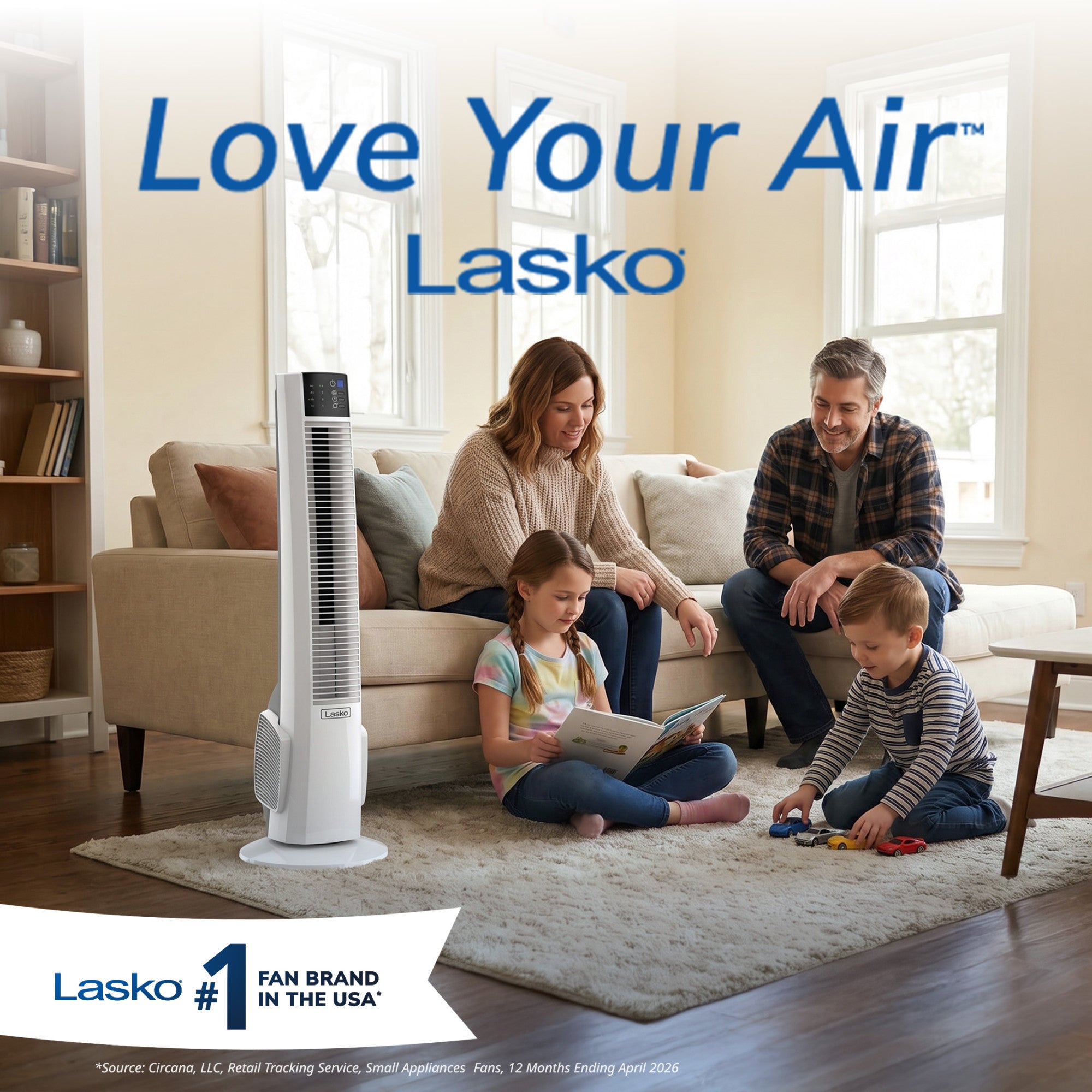 Lasko 38 Hybrid Tower Fan: Oscillating. 4-Speed. Remote. Timer. White - Image 7