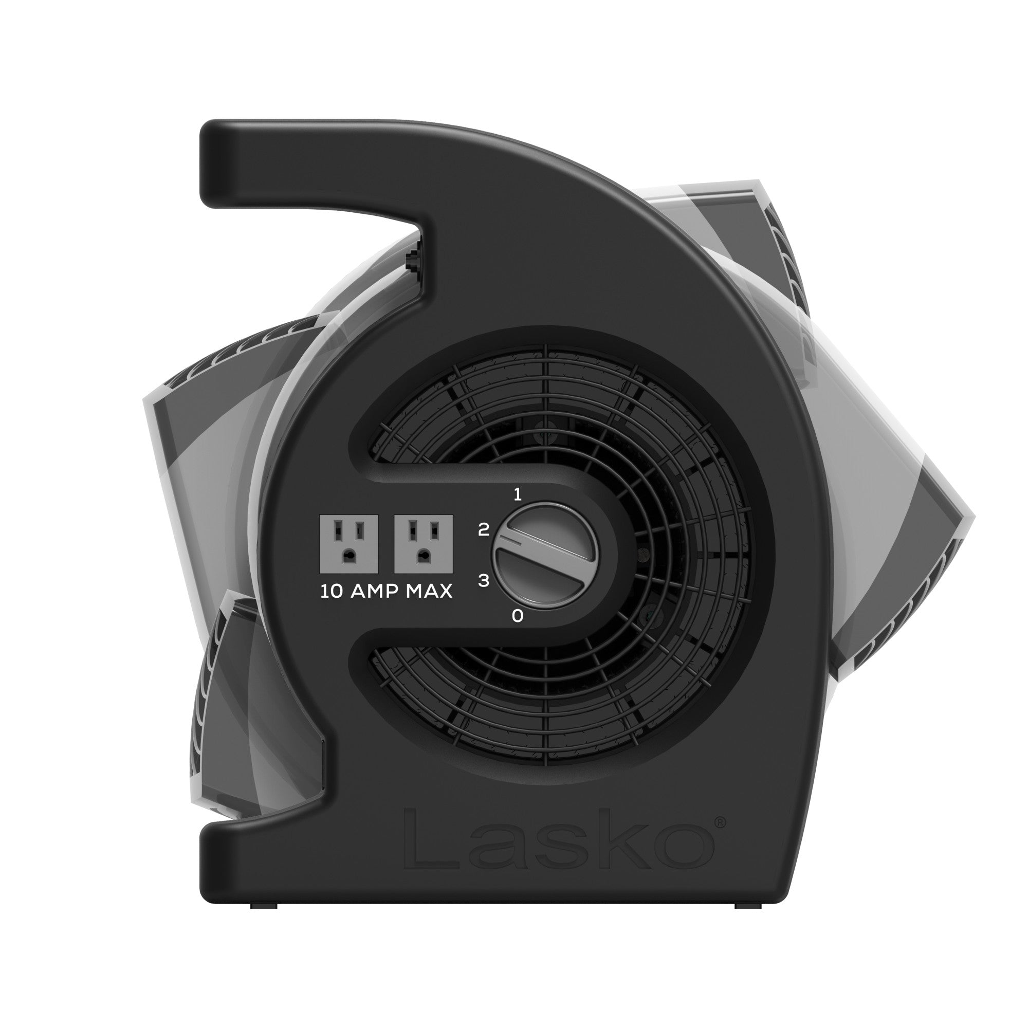 Lasko Max Performance 15 Air Mover Blower Fan: 3-Speed. High Velocity. 2 Outlets. Black - Image 8