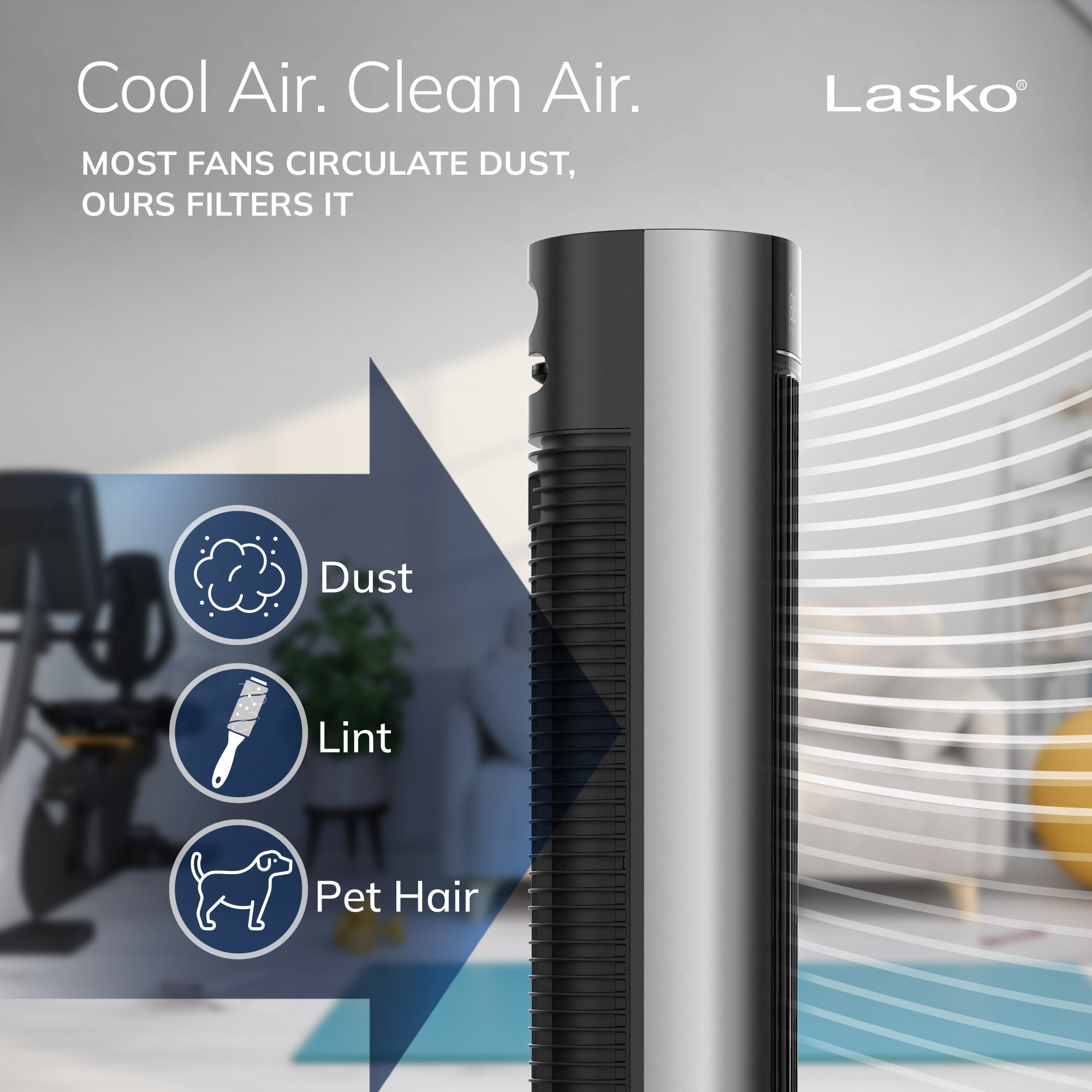 Lasko 40 DC Tower Fan: Oscillating. 12-Speed. Remote. Timer. Black - Image 8