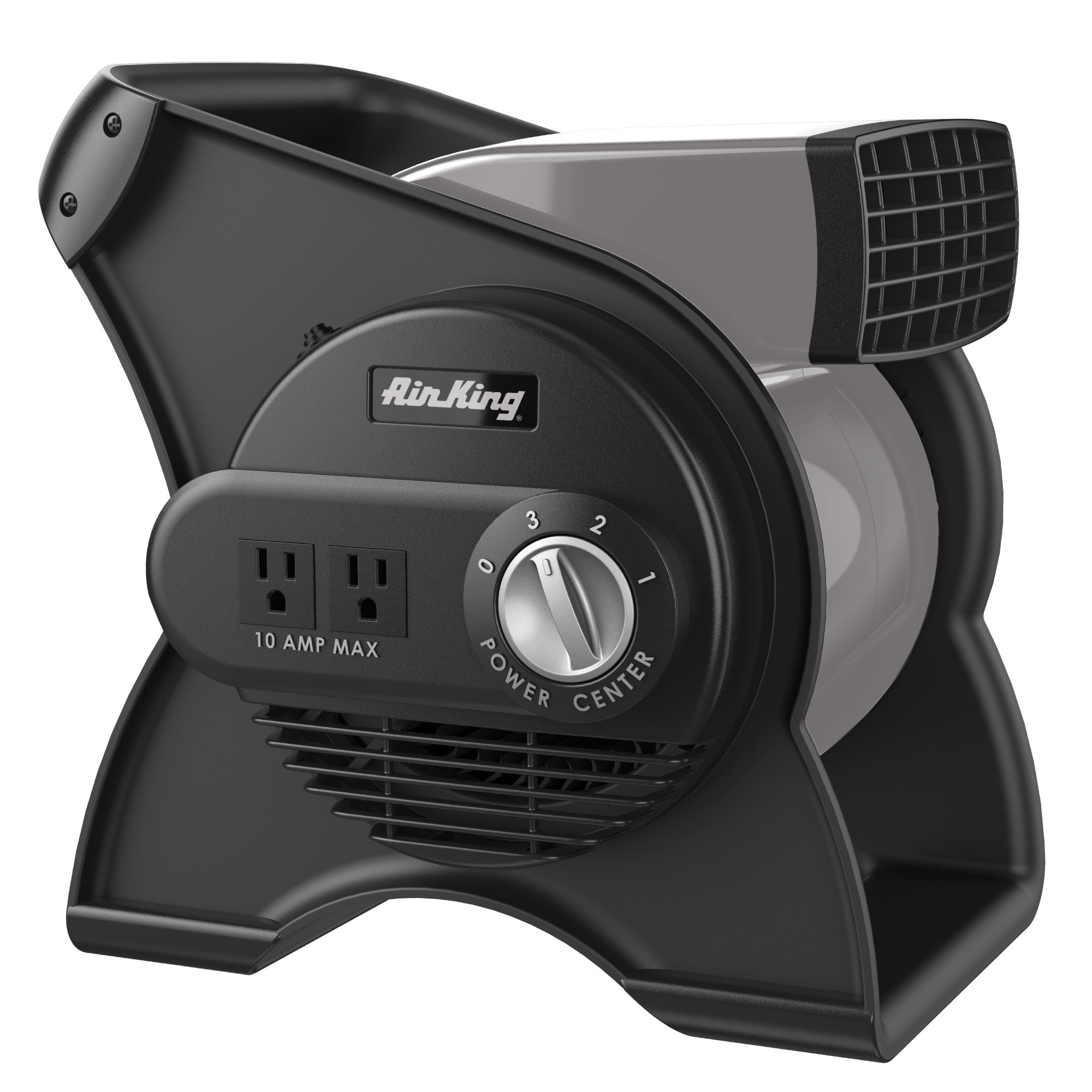 Air King 1/16 HP 11 Air Mover Blower Fan: 3-Speed. High Velocity. 2 Outlets. Pivoting. Black
