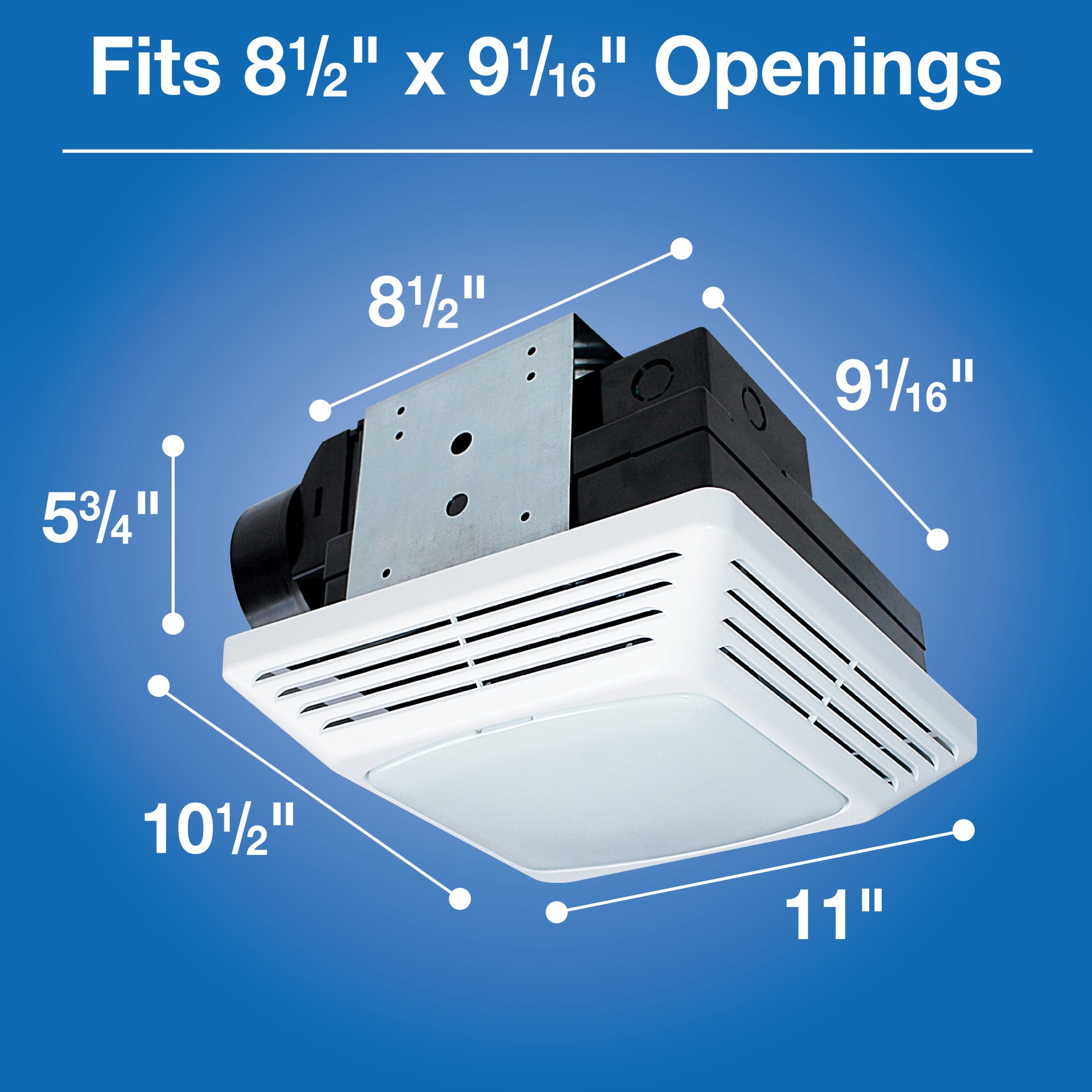 Air King 70 CFM Snap-In Exhaust Fan (ENERGY STAR Certified. ceiling mounted. light. white) - Image 6