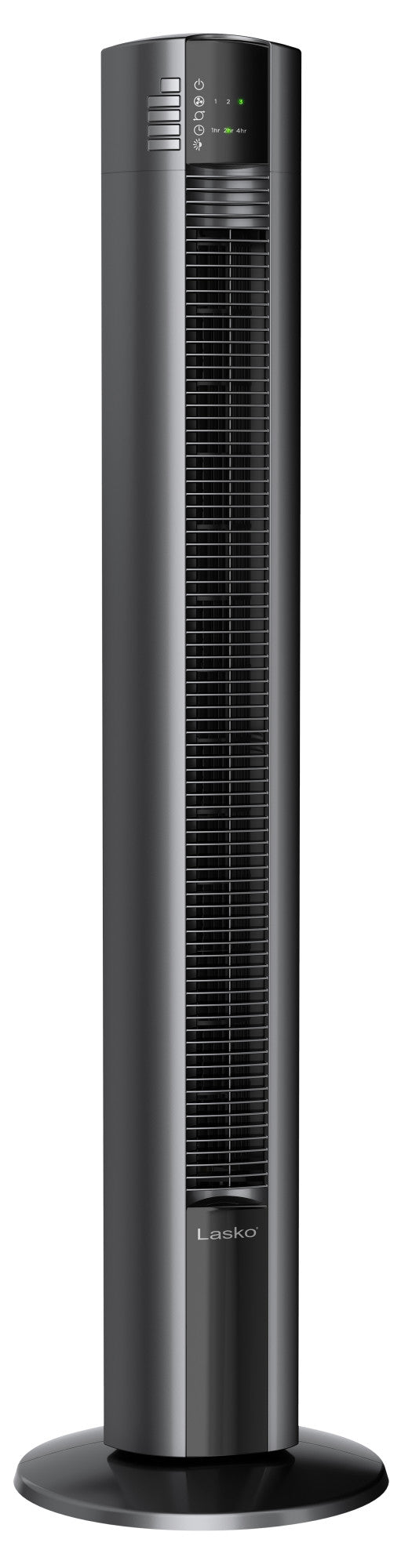 Lasko 48 Tower Fan: Oscillating. 3-Speed. Remote. Timer. Black