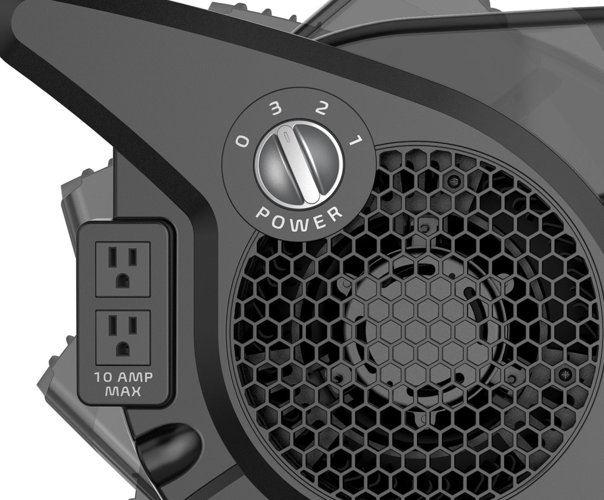 Lasko 15 Air Mover Blower Fan: 3-Speed. High Velocity. 2 Outlets. Pivoting. Black - Image 7