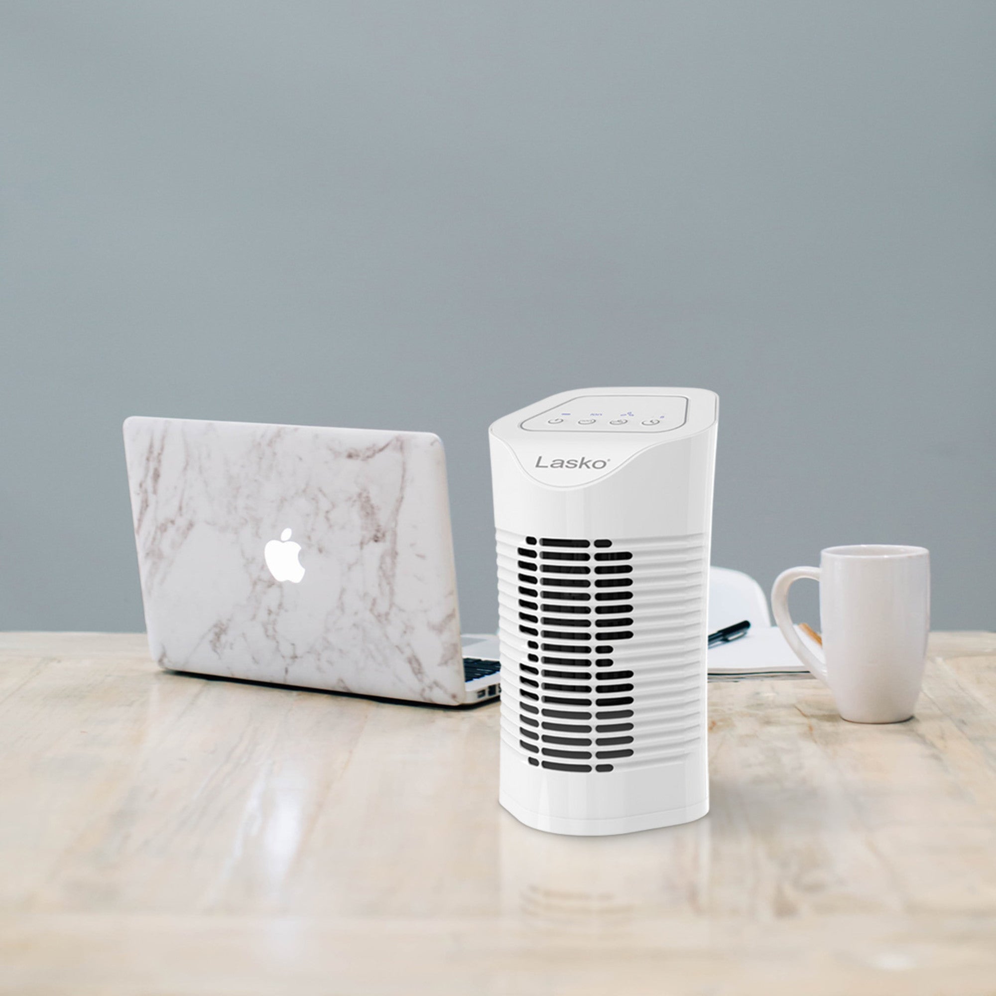 Lasko HF11200 HEPA 11 Table Top Air Purifier (3-speed 3-stage filtration. white) - Image 6