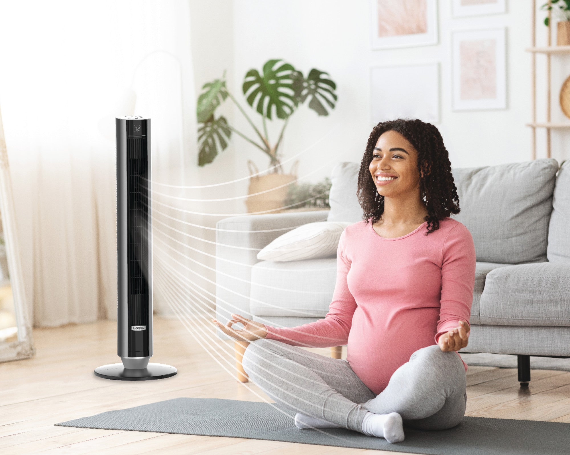 Lasko 40 DC Tower Fan: Oscillating. 12-Speed. Remote. Timer. Black - Image 17