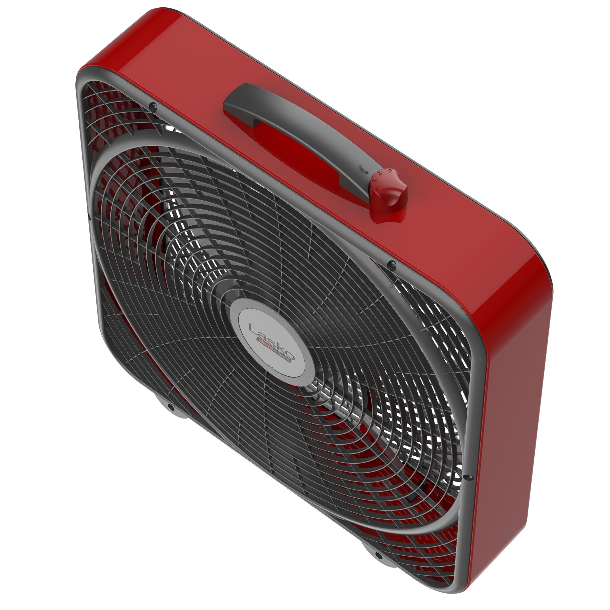 Lasko Pro Power 20 Box Fan: 3-Speed. Weather-Resistant Motor. Red - Image 9