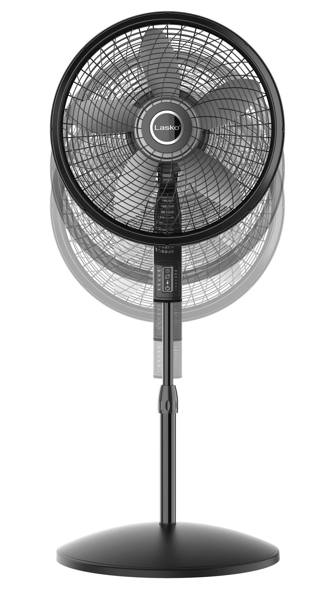 Lasko 18 Pedestal Fan: Oscillating. 4-Speed. Remote. Timer. Thermostat. Black - Image 6