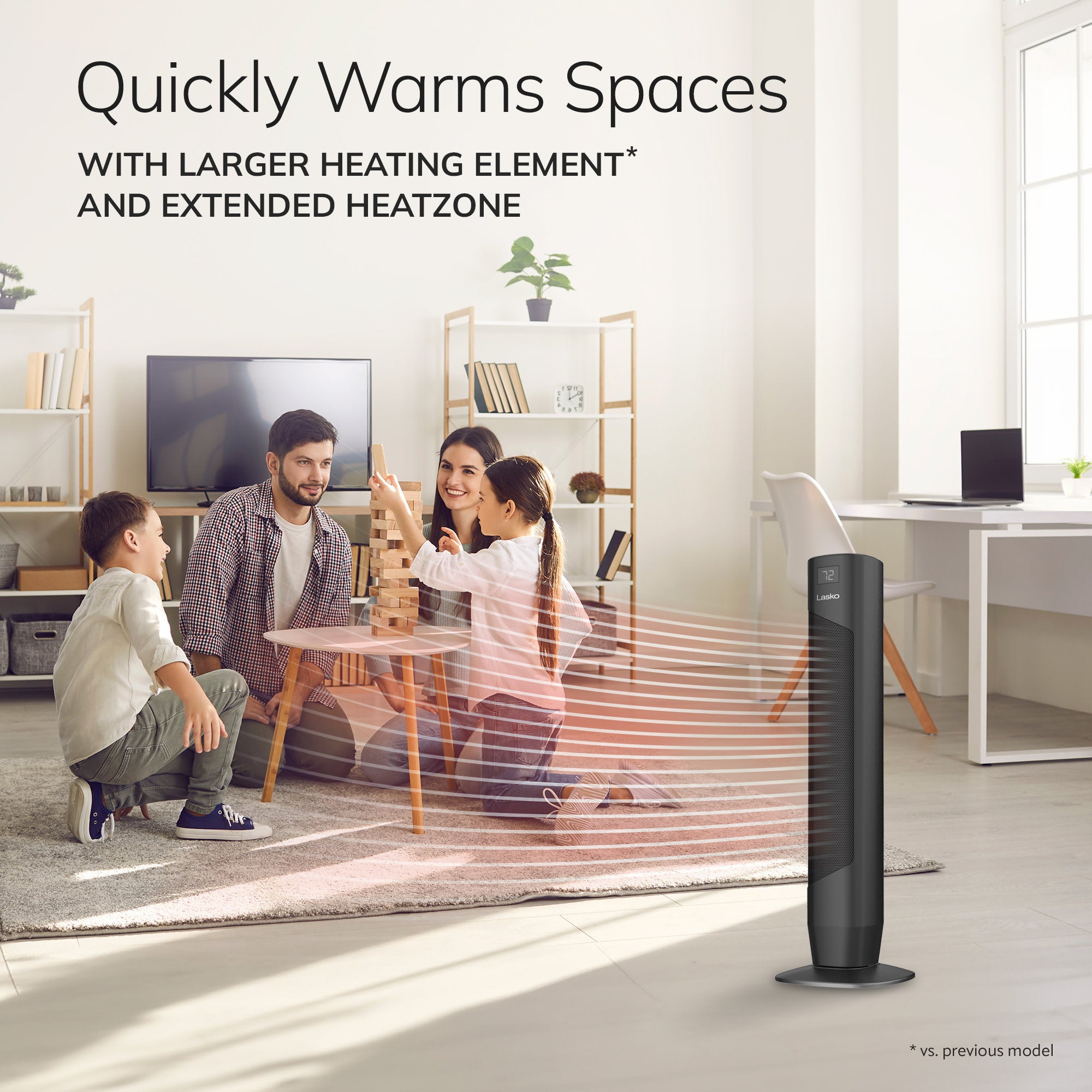 Lasko CT32150 32 Digital Ceramic Tower Space Heater with Remote Control. Black - Image 2