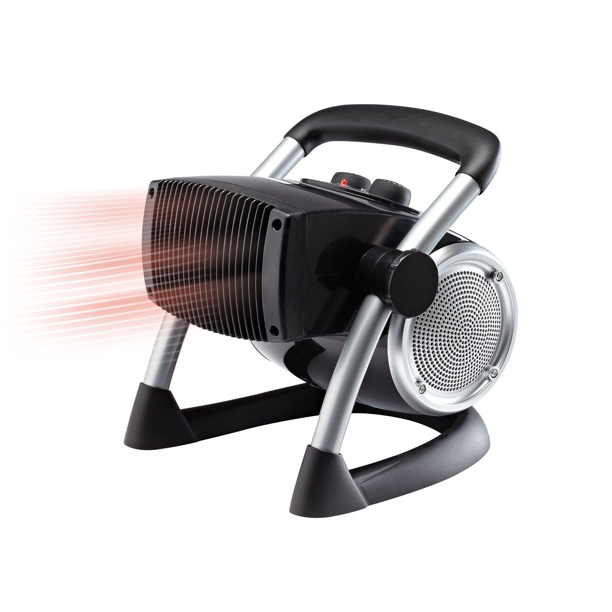 Lasko 12 Ceramic Utility Space Heater: 2 Heat Settings. Pivoting. Thermostat. Black