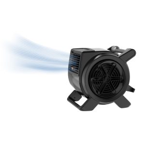 Lasko 14 DC Air Mover Blower Fan: 9-Speed. High Velocity. 2 Outlets. Pivoting. Black