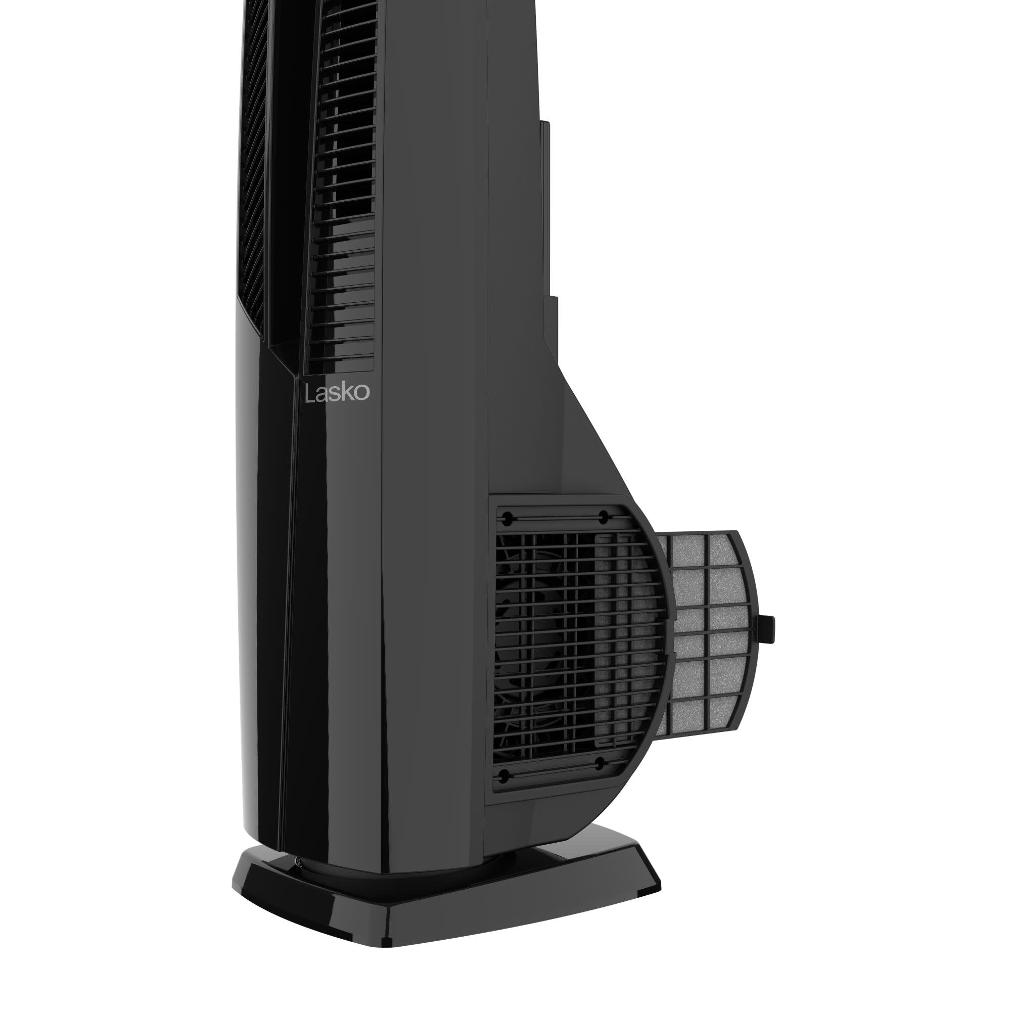 Lasko DUO Comfort 38 DC Tower Fan and Ceramic Space Heater: Oscillating. 3 Heat Settings. 4 Fan Speeds. Remote. Timer. Tip-Over Switch. Black - Image 4