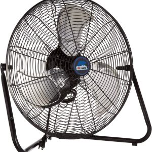 B-Air 20 High Velocity Floor Fan: wall mount. 3-speed. pivoting. black