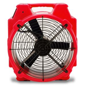 B-Air 1/4 HP Axial Air Mover & Blower Fan: 3300CFM. 2-speed. GFCI. 25' cord. red