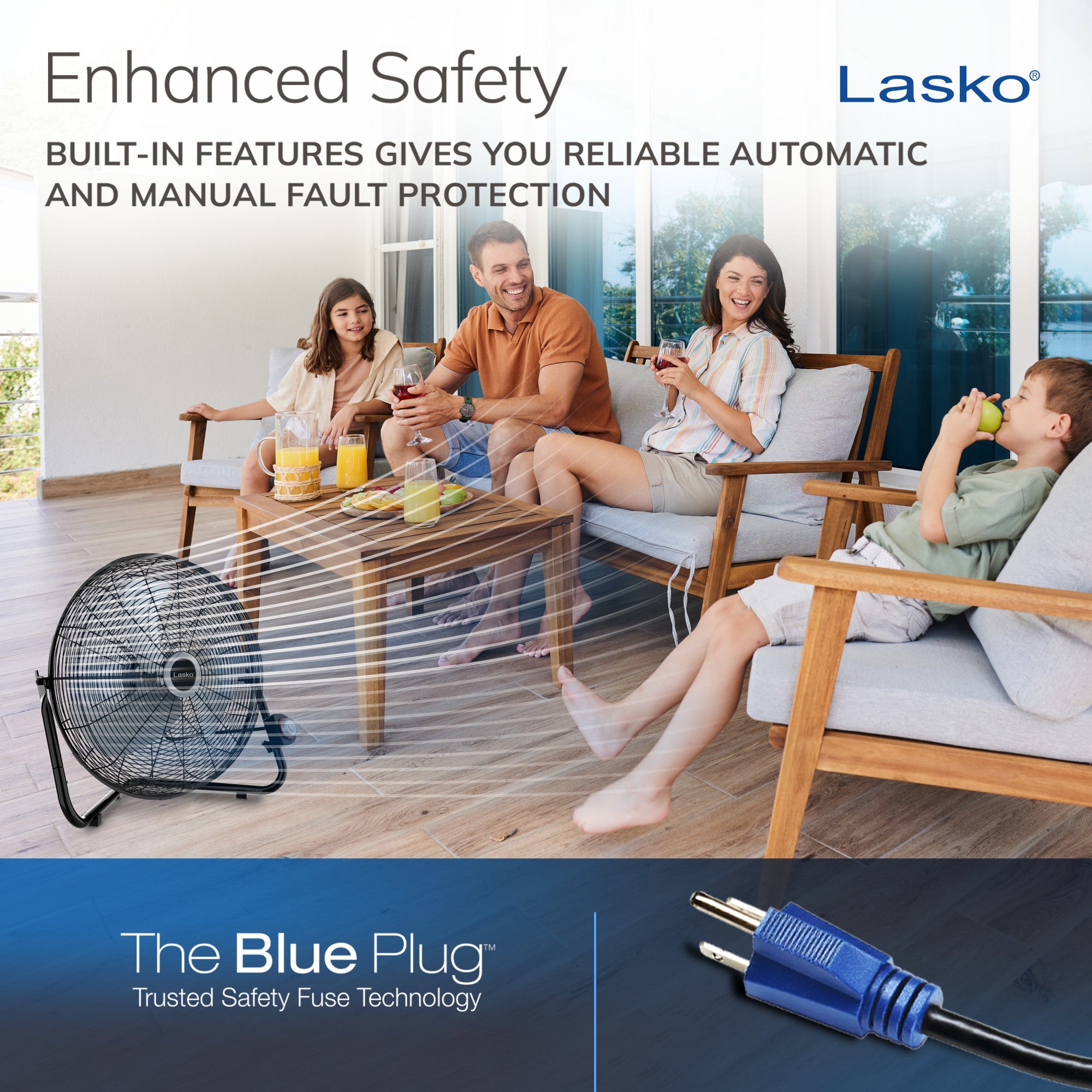 Lasko 20 High Velocity Floor Fan: Wall Mount. 3-Speed. Pivoting. Black - Image 6