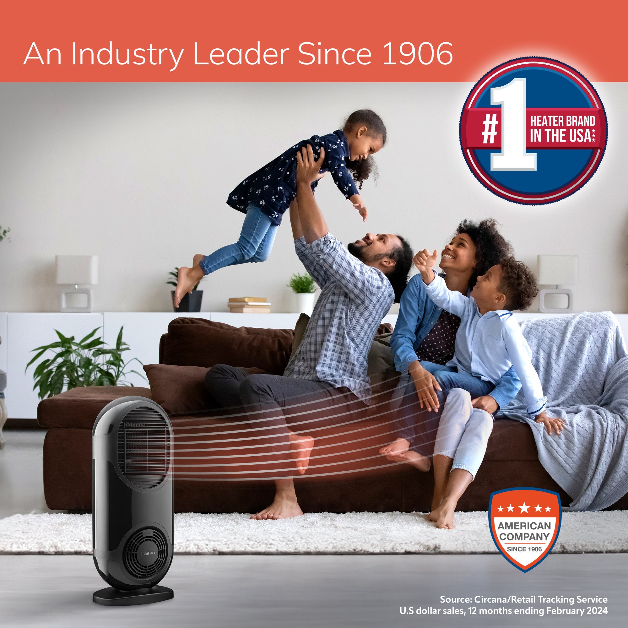 Lasko Motion X 27 Ceramic Console Space Heater: Dual Oscillation. 3 Heat Settings. Remote. Timer. Tip-Over Switch. Child Lock. Thermostat. Black - Image 6
