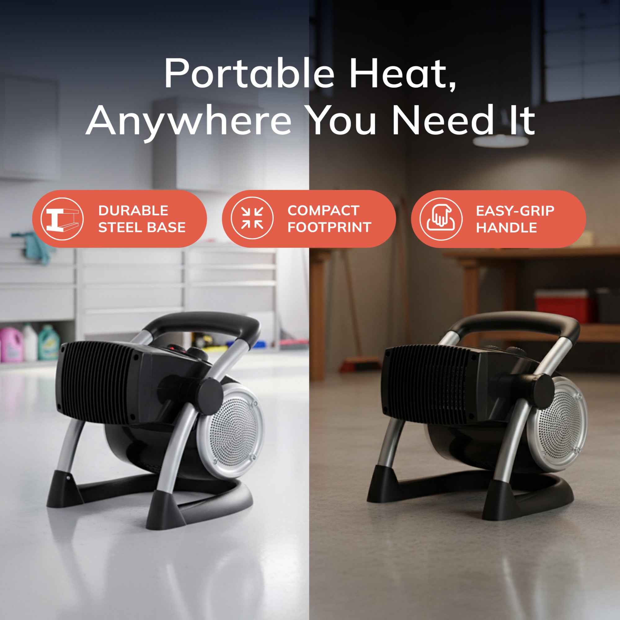 Lasko 12 Ceramic Utility Space Heater: 2 Heat Settings. Pivoting. Thermostat. Black - Image 6