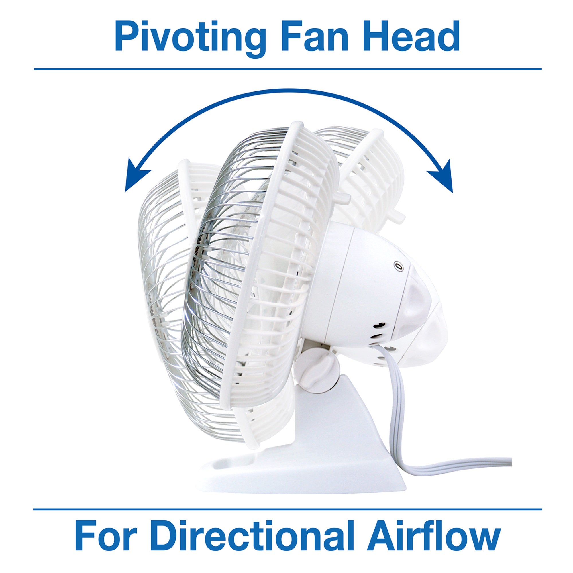 Air King 6 Commercial Grade Table Fan: 2-Speed. Tilting Head. Storage Tray. White - Image 9