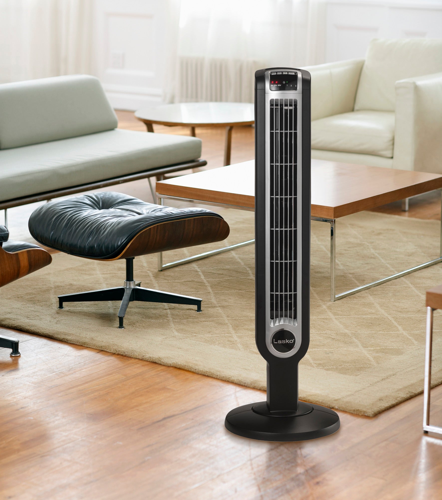 Lasko 36 Tower Fan: Oscillating. 3-Speed. Remote. Timer. Black - Image 12