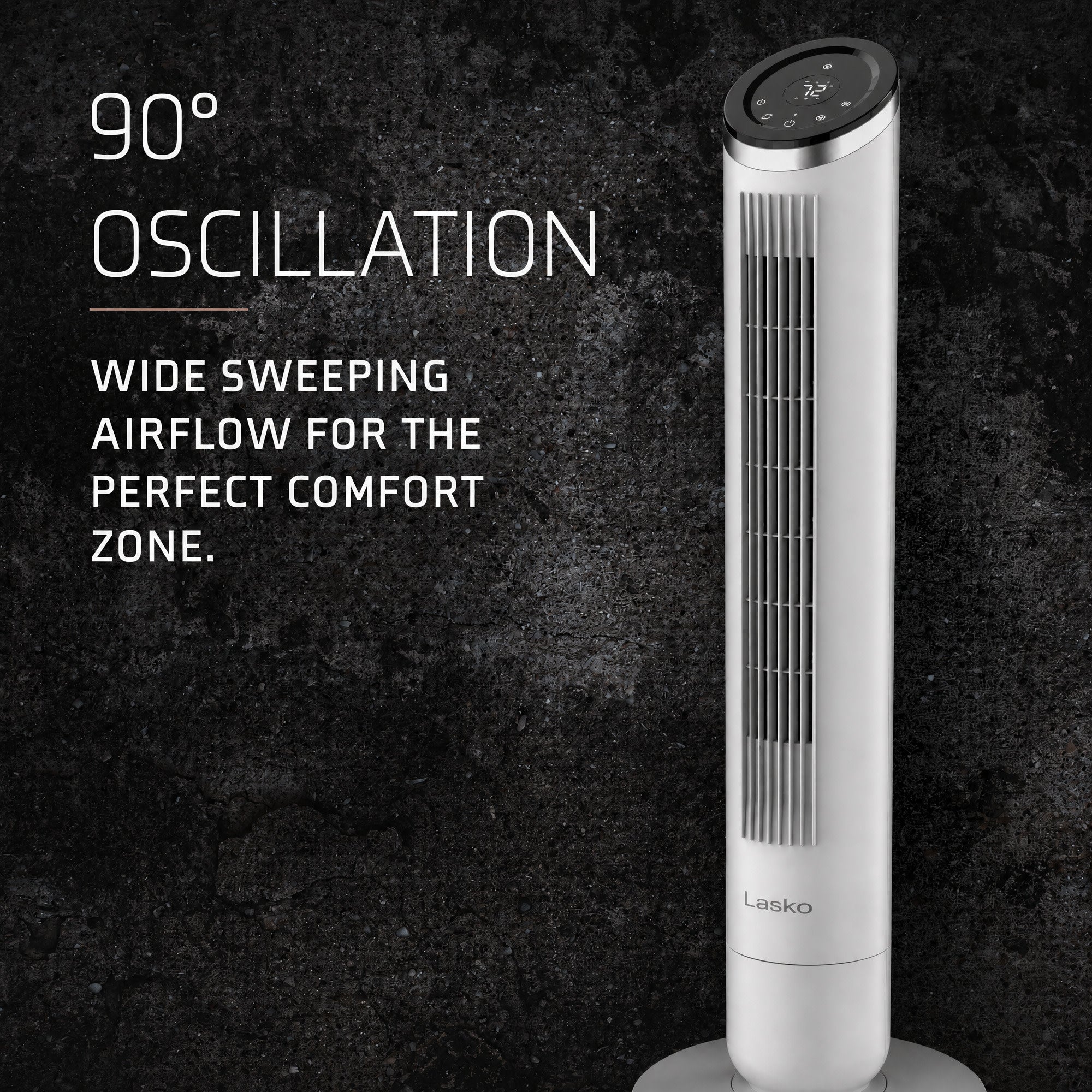 Lasko Apex 42 Tower Fan: Oscillating. 6-Speed. Remote. Timer. White - Image 5