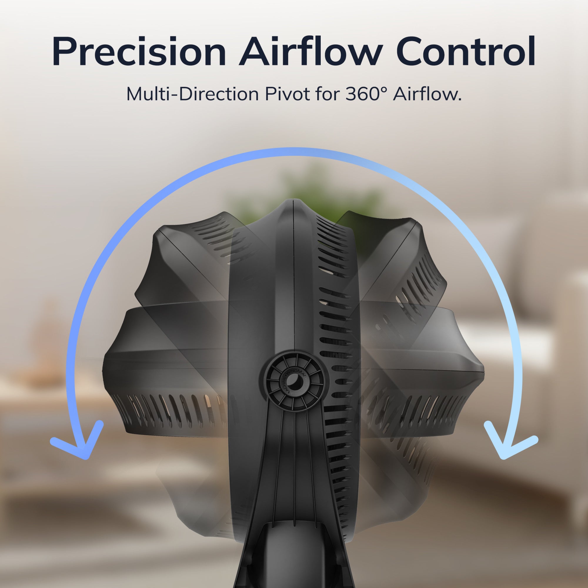 Lasko Wind Machine 20 Air Circulator Fan: 3-Speed. 360° Airflow. Black - Image 5