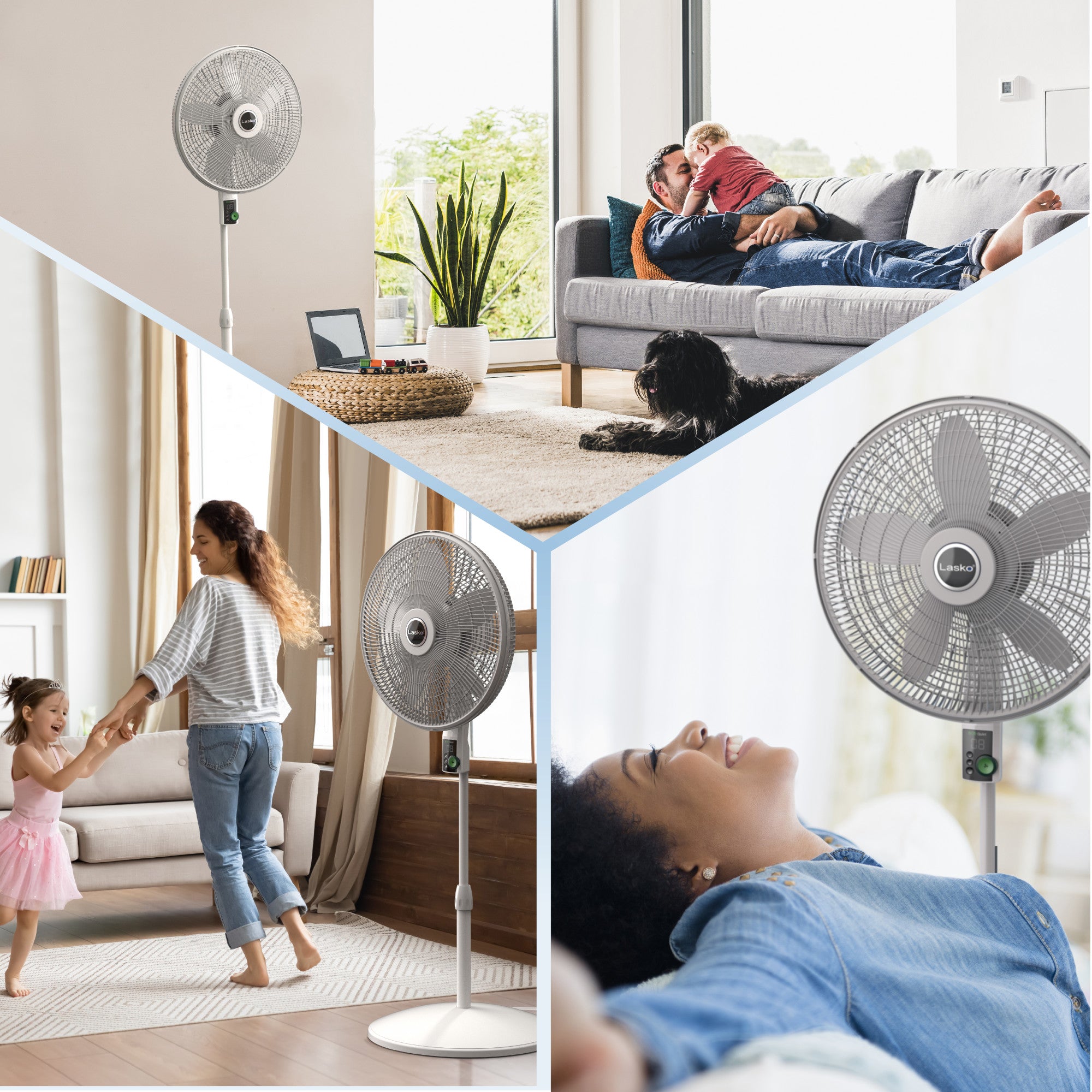Lasko EcoQuiet 18 DC Pedestal Fan: Oscillating. 12-Speed. Remote. White - Image 6