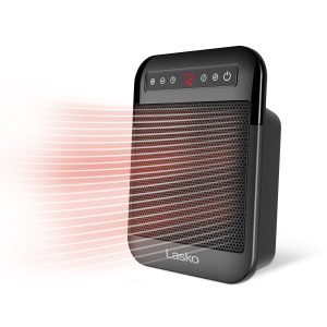 Lasko MyHeat Max 9 Ceramic Space Heater: 2 Heat Settings. Timer. Tip-Over Switch. Thermostat. Black