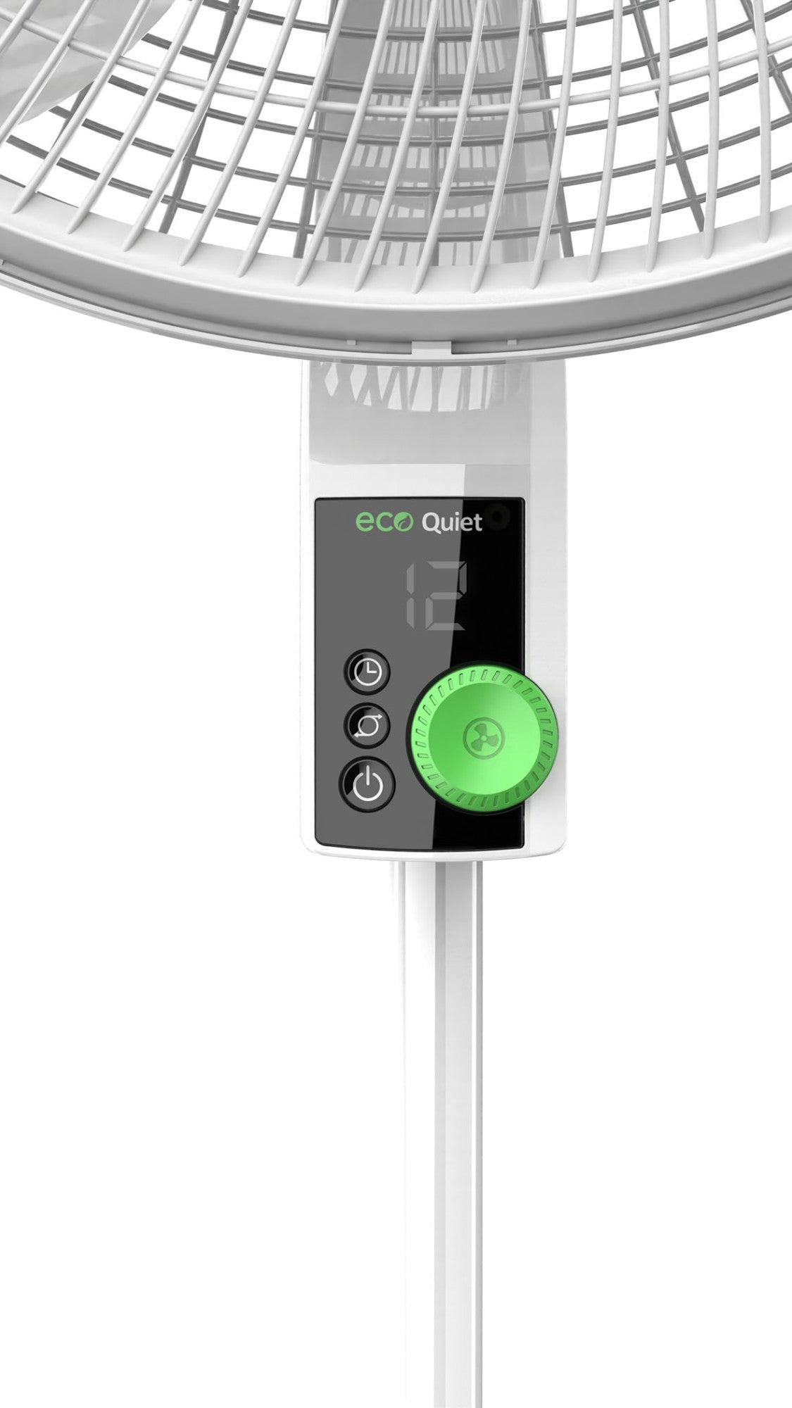 Lasko EcoQuiet 18 DC Pedestal Fan: Oscillating. 12-Speed. Remote. White - Image 8