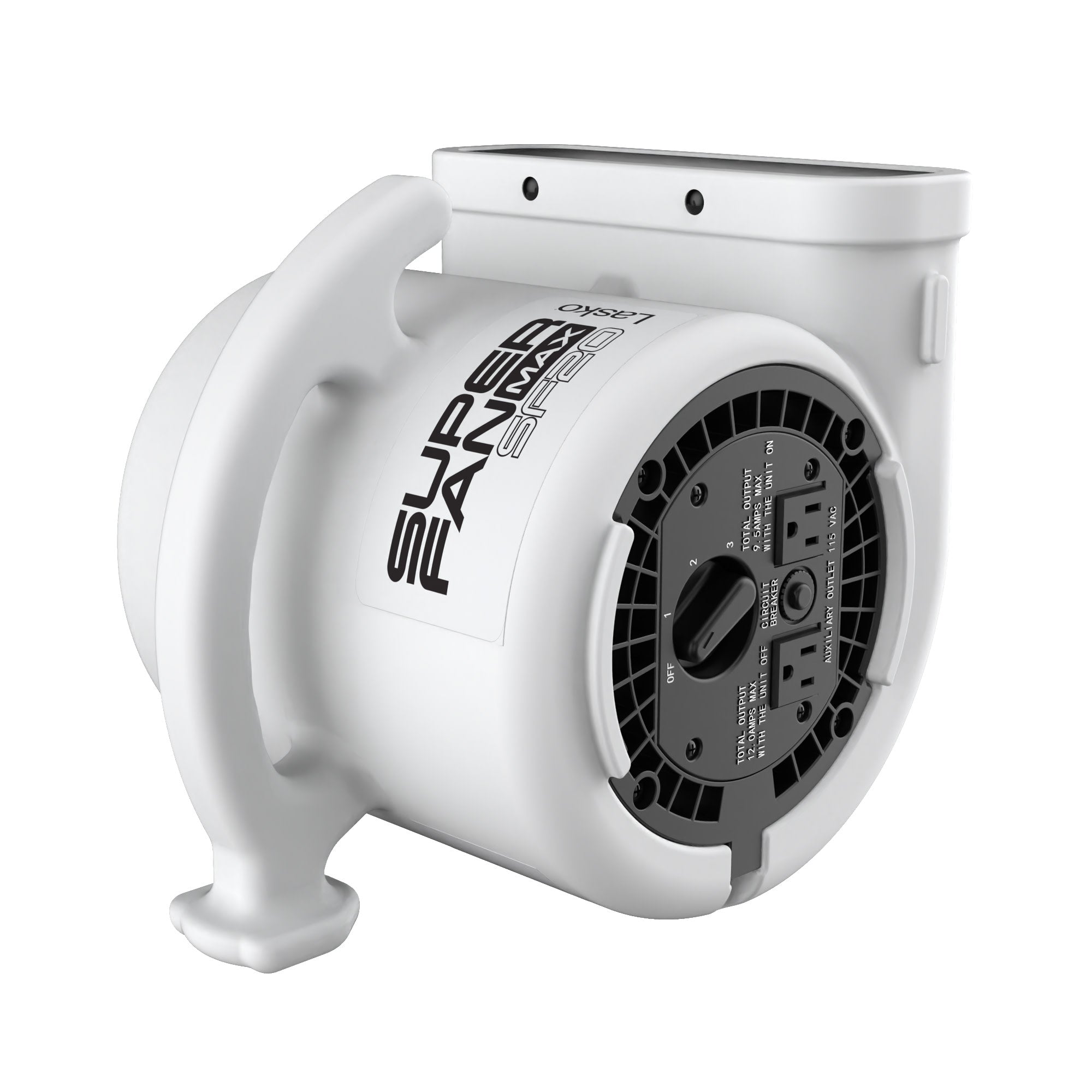 Lasko Super Fan Max 13 Air Mover Blower Fan: 3-Speed. High Velocity. 2 Outlets. White - Image 5
