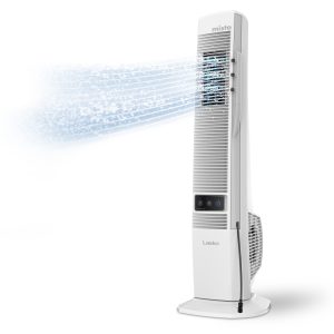 Lasko Misto 42 Outdoor Misting Tower Fan: Oscillating. 4-Speed. White