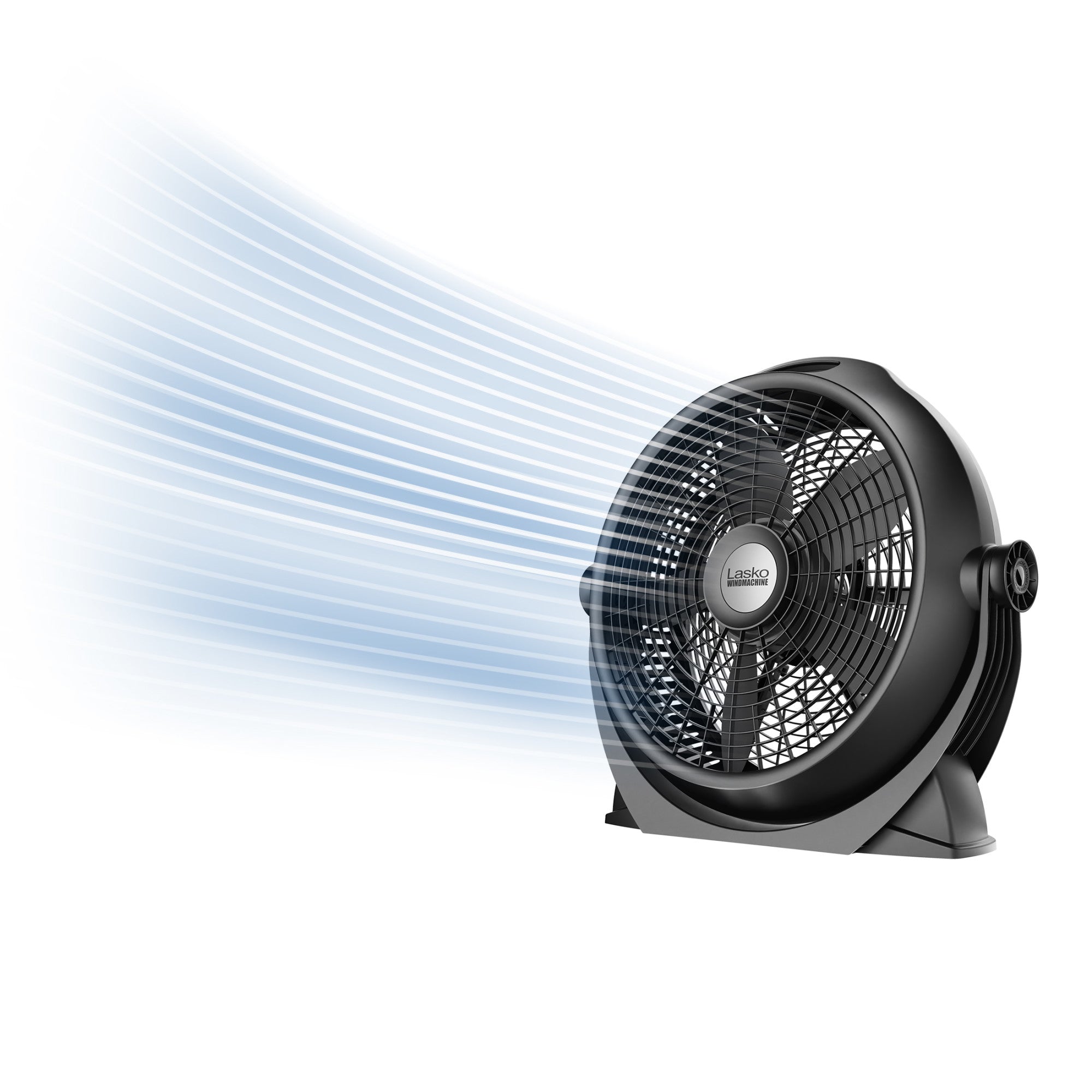 Lasko Wind Machine 20 Air Circulator Fan: 3-Speed. 360° Airflow. Black