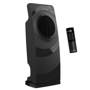 Lasko Revolution 23 Ceramic Console Space Heater: Oscillating. 3 Heat Settings. Remote. Timer. Tip-Over Switch. Thermostat. Black