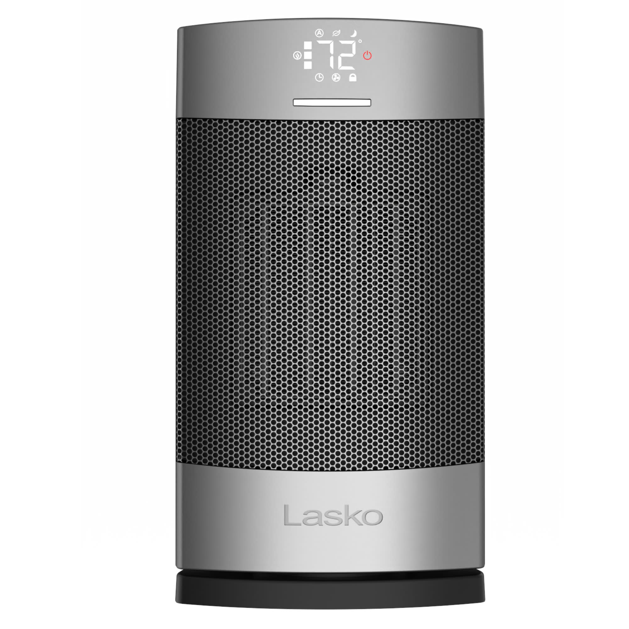 Lasko Ellipse 12 Ceramic Tower Space Heater: Oscillating. 3 Heat Settings. Remote. Timer. Tip-Over Switch. Child Lock. Thermostat. Silver - Image 7