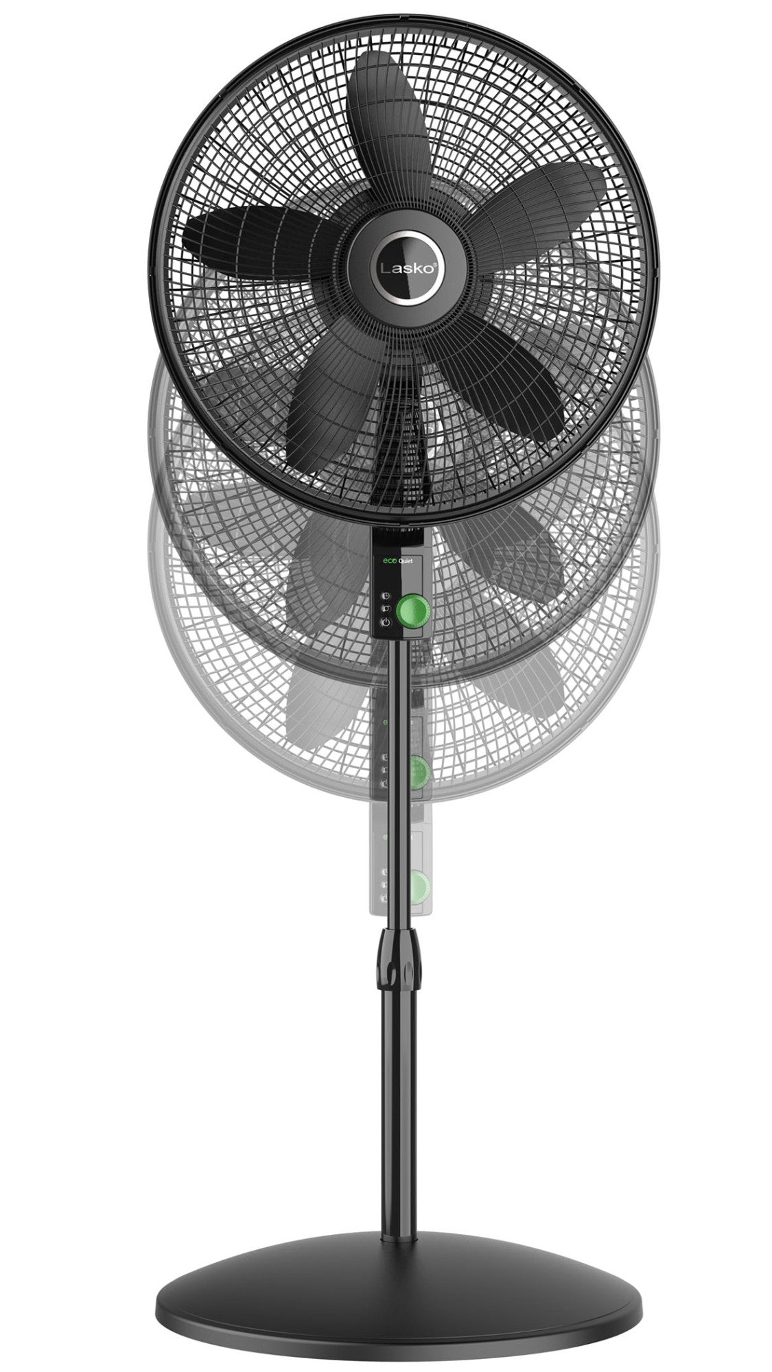 Lasko EcoQuiet 18 DC Pedestal Fan: Oscillating. 12-Speed. Remote. Black - Image 12