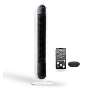 Lasko 40 Smart Tower Fan: Oscillating. 5-Speed. Timer. Wi-Fi. White