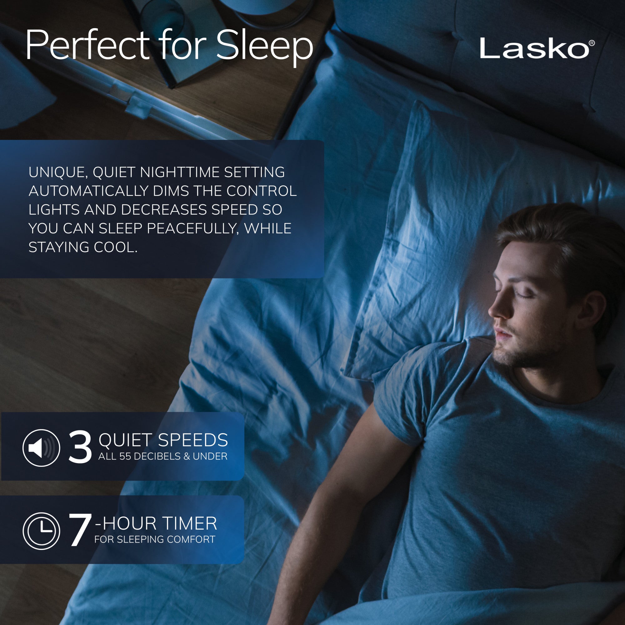Lasko 48 Tower Fan: Oscillating. 3-Speed. Remote. Timer. Gray - Image 5