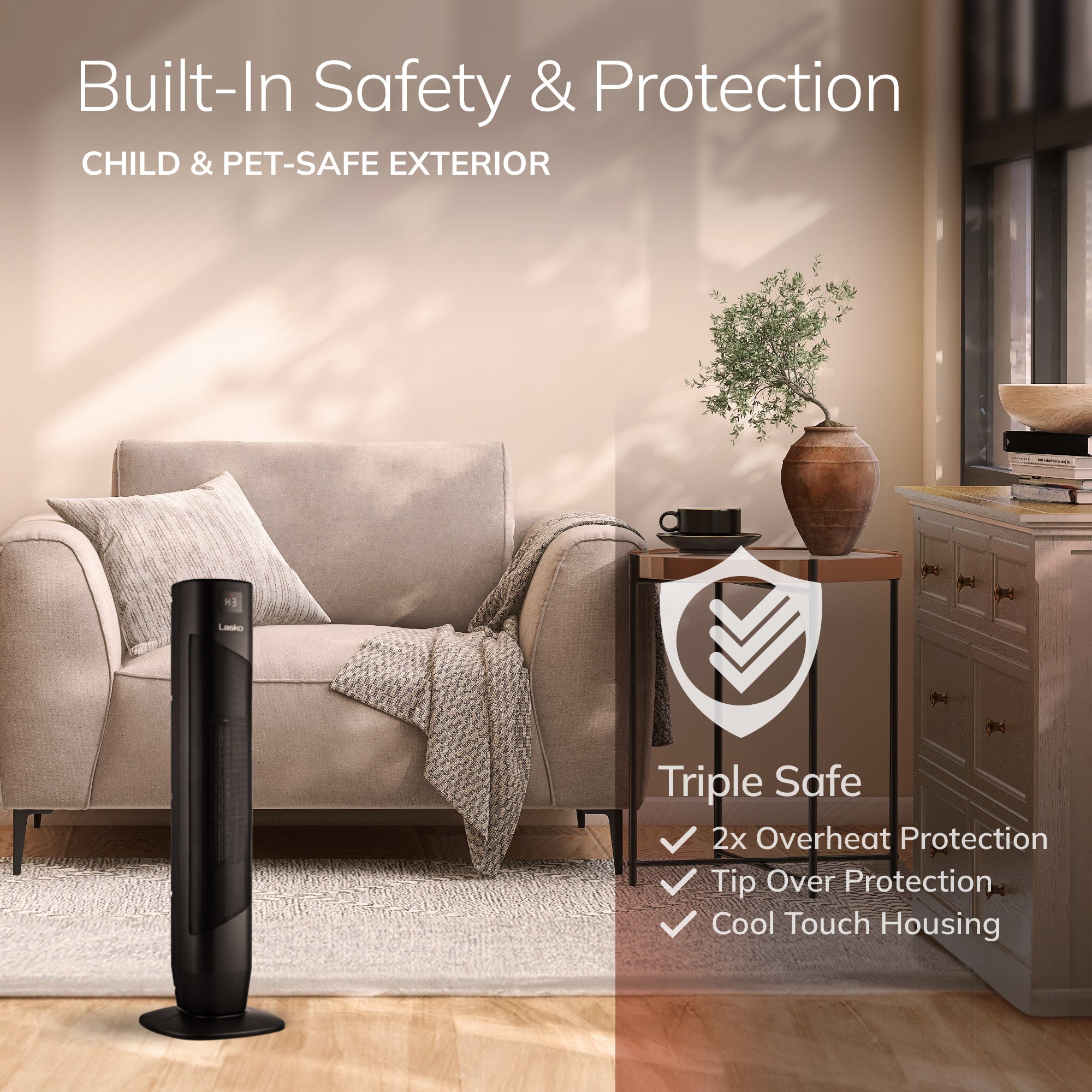 Lasko CT32150 32 Digital Ceramic Tower Space Heater with Remote Control. Black - Image 5