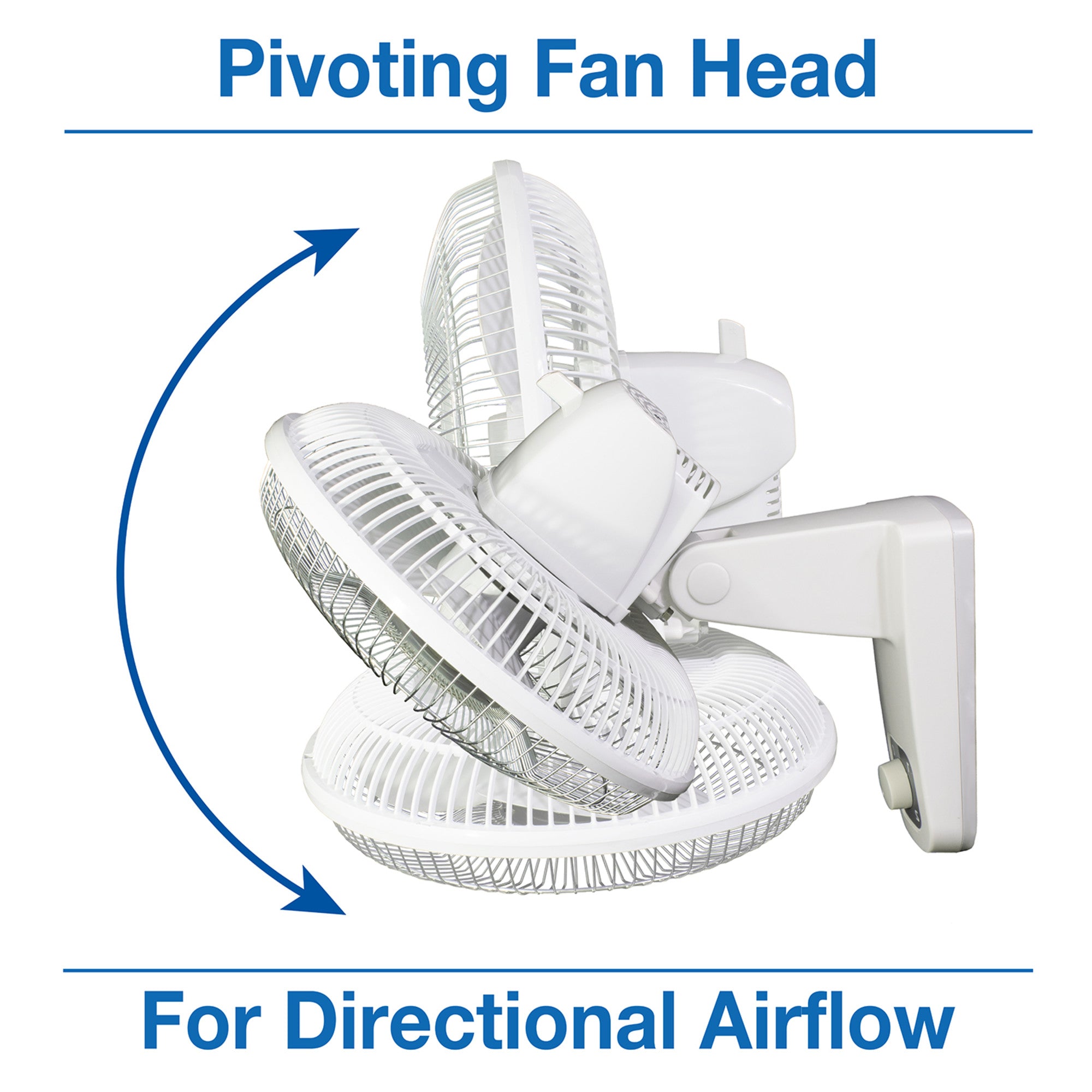 Air King 1/50 HP 12 Commercial Grade Wall Mount Fan: Oscillating. 3-Speed. Gray - Image 8