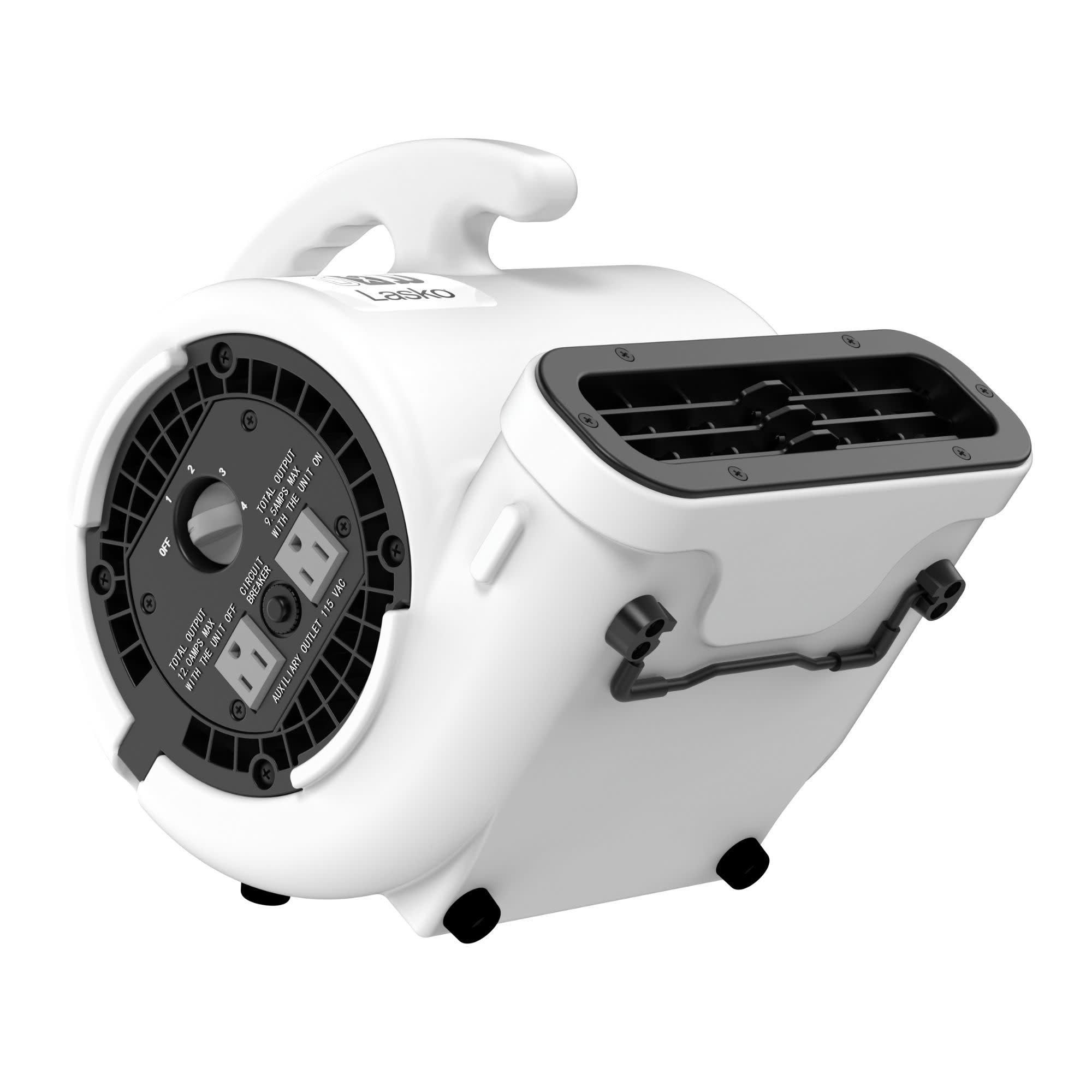 Lasko Super Fan Max 13 Air Mover Fan: 4-Speed. High Velocity. 2 Outlets. White - Image 12