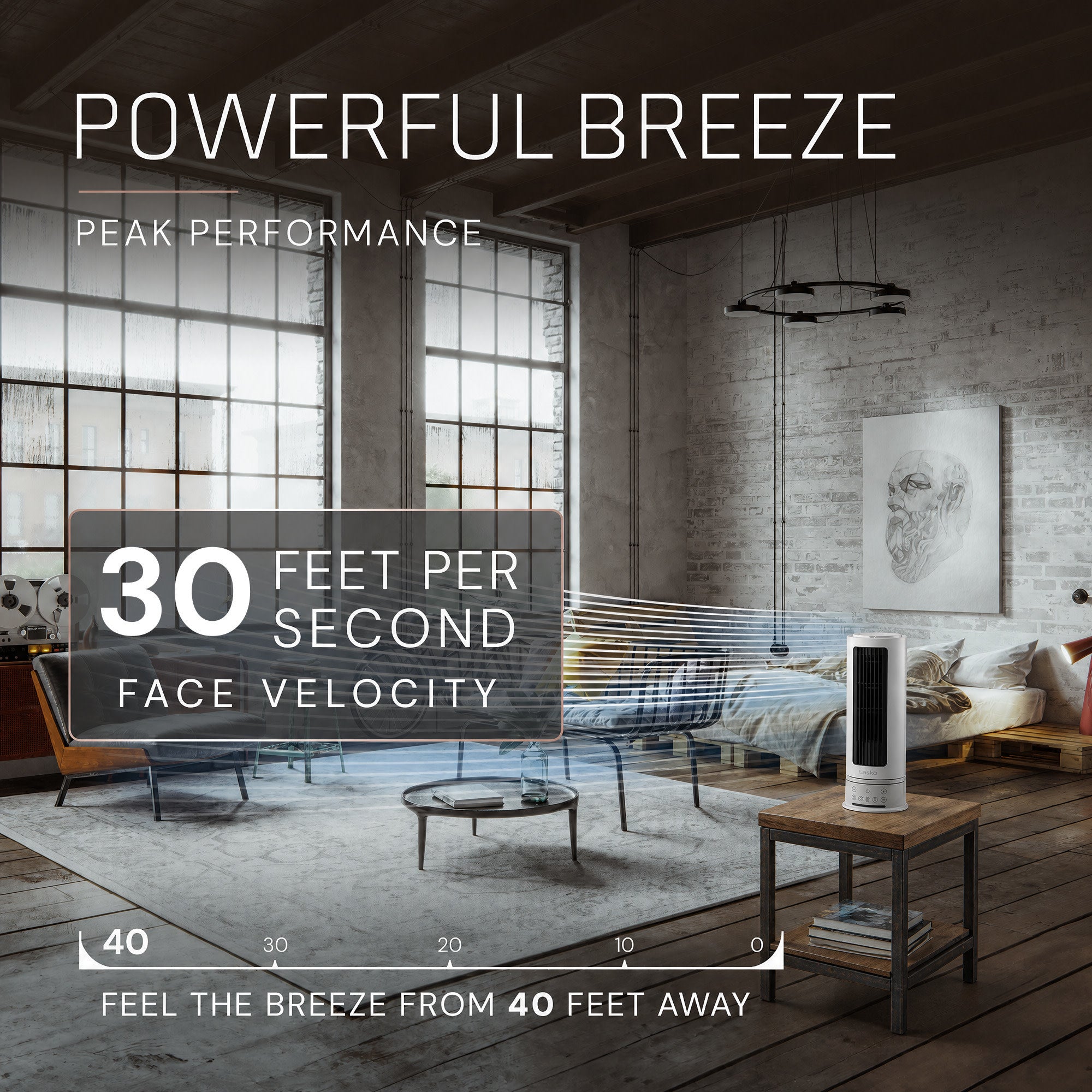 Lasko Pinnacle 15 DC Table Fan: Oscillating. 12-Speed. 15?? Tilt. Remote. White - Image 3